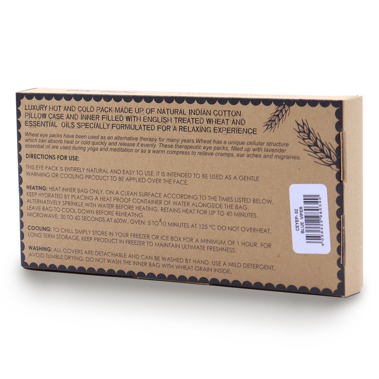 Alternative view of Levandų natūrali medvilninė ir juco akių pagalvėlė – Mėlynoji angis