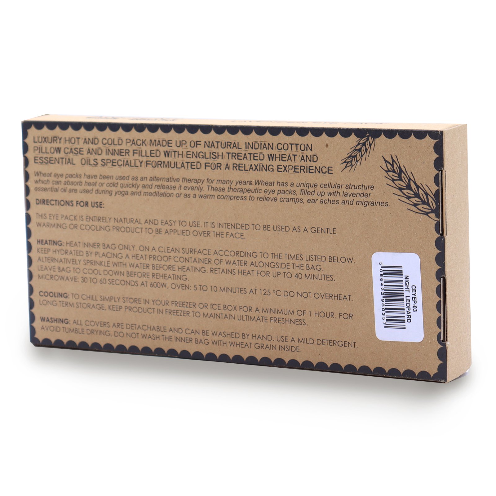 Alternative view of Levandų natūrali medvilninė ir juco akių pagalvėlė – Naktinis leopardas