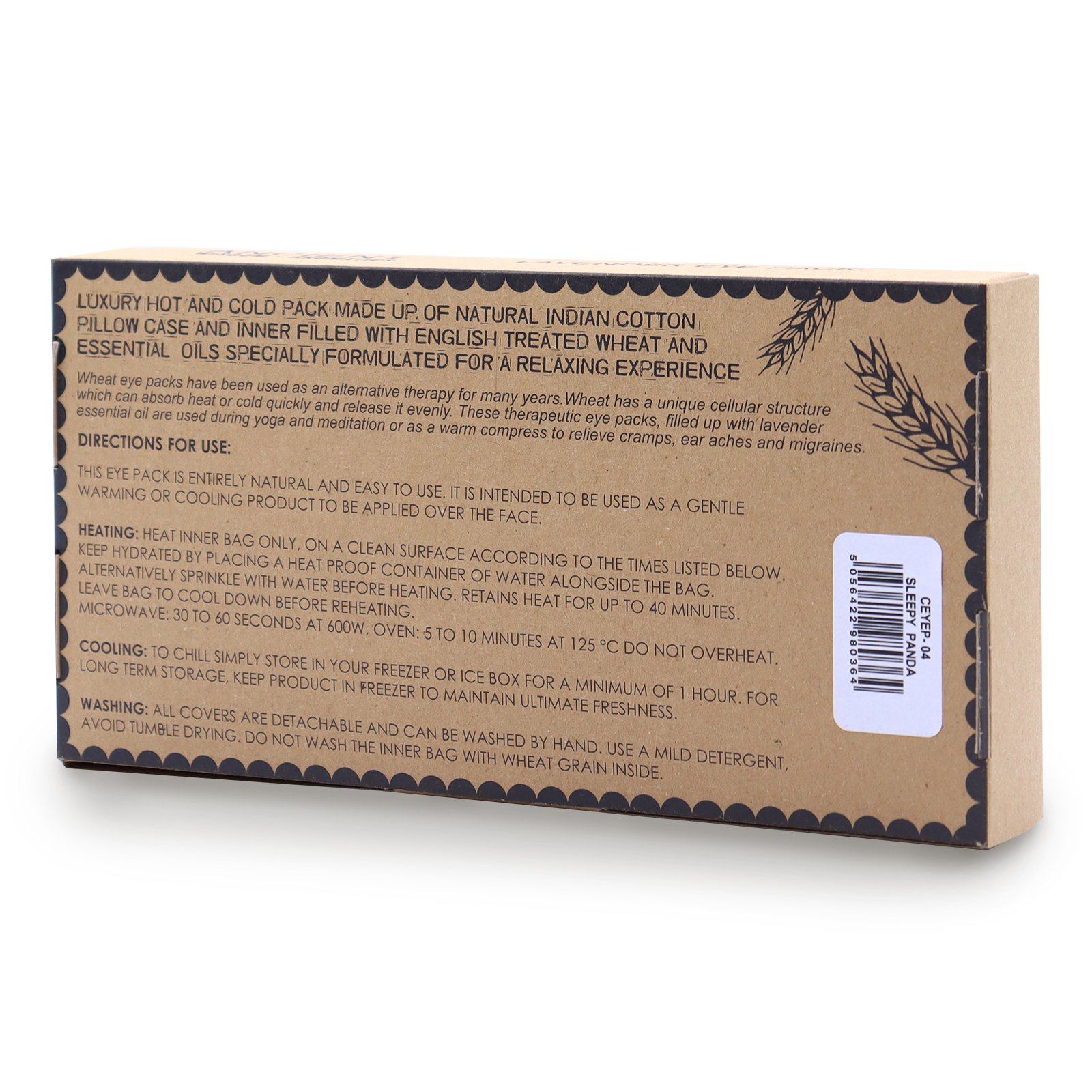 Alternative view of Levandų natūrali medvilninė ir juco akių pagalvėlė – Miegantis panda