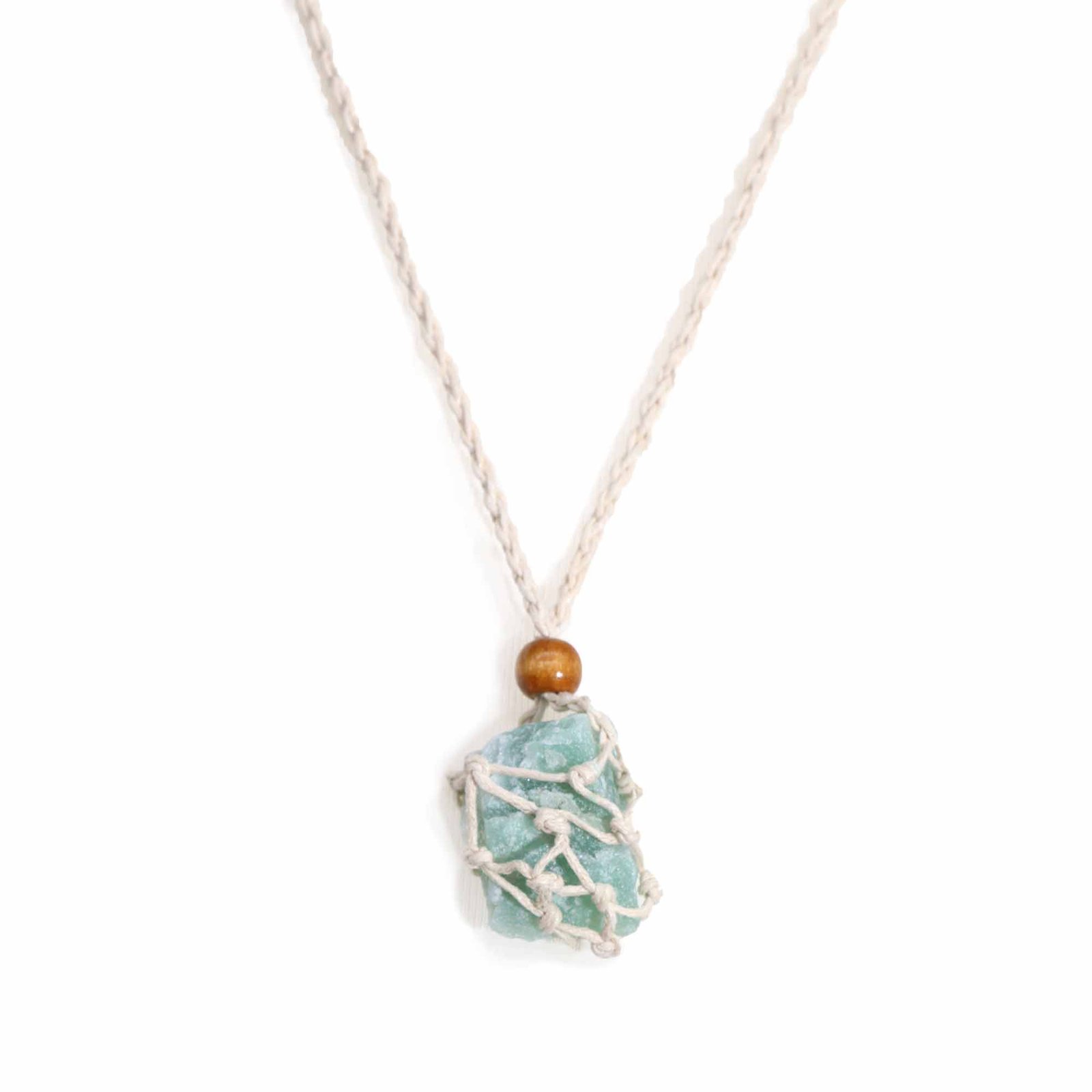 Krištolo brangakmenių karolių virvelė 45 cm - Natūrali