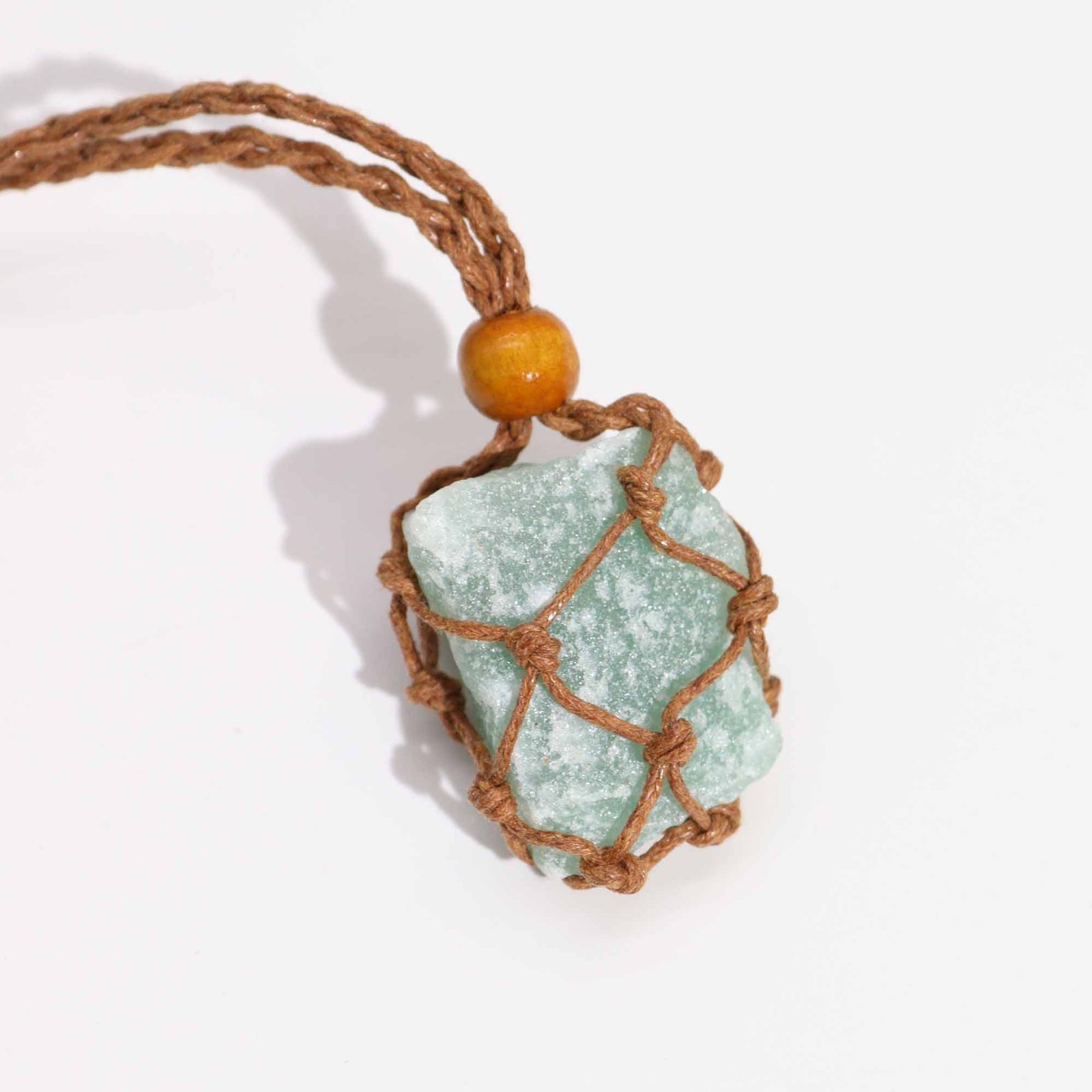 Alternative view of Krištolo brangakmenių karolių virvelė 45 cm - Ruda