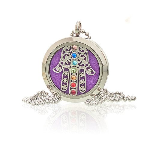 Aromaterapijos papuošalai kaklo papuošalas - Hamsa čakra - 30mm