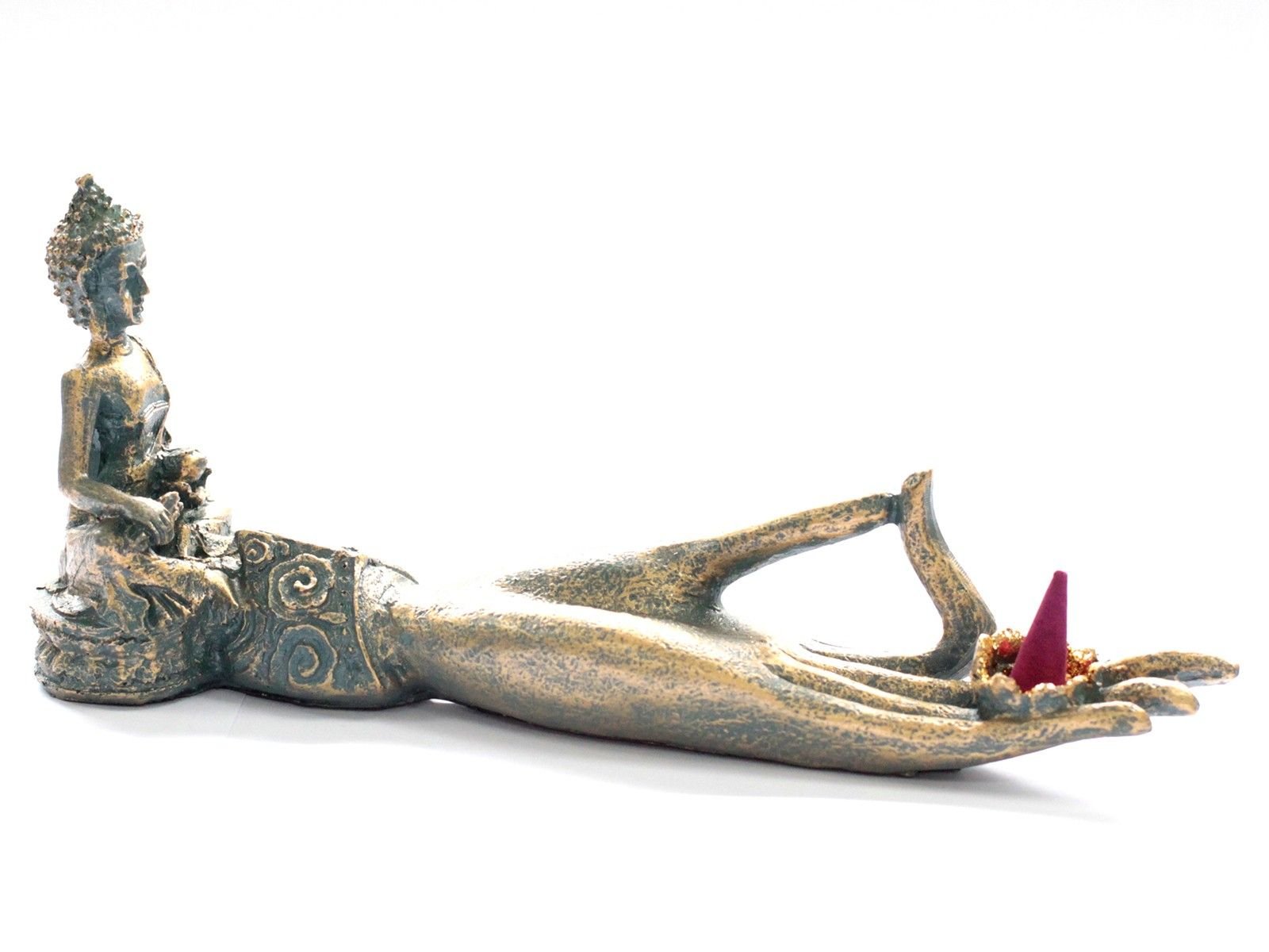 Antikinio stiliaus Buda su rankos smilkaline – meditacijai - Image 5