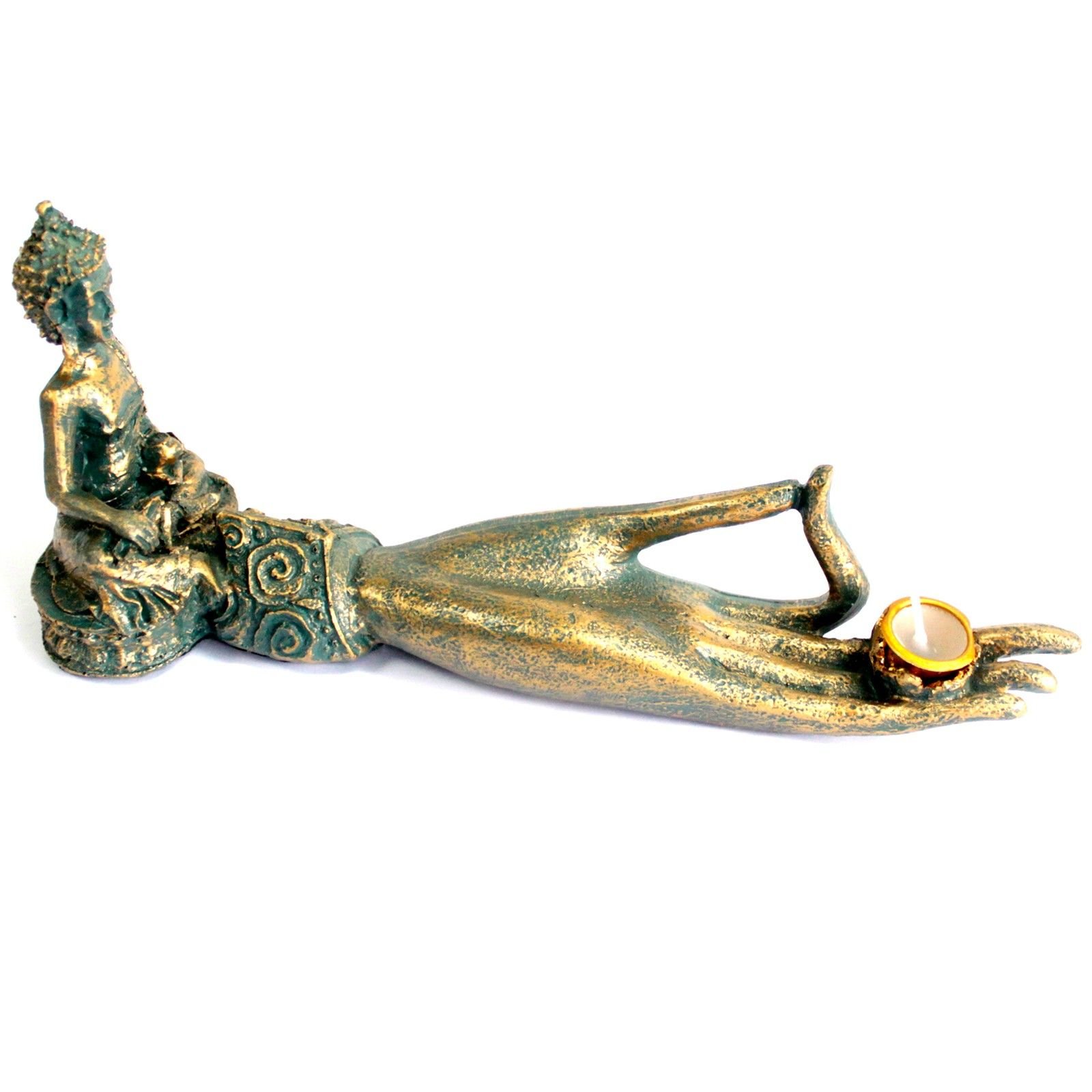 Antikinio stiliaus Buda su rankos smilkaline – meditacijai