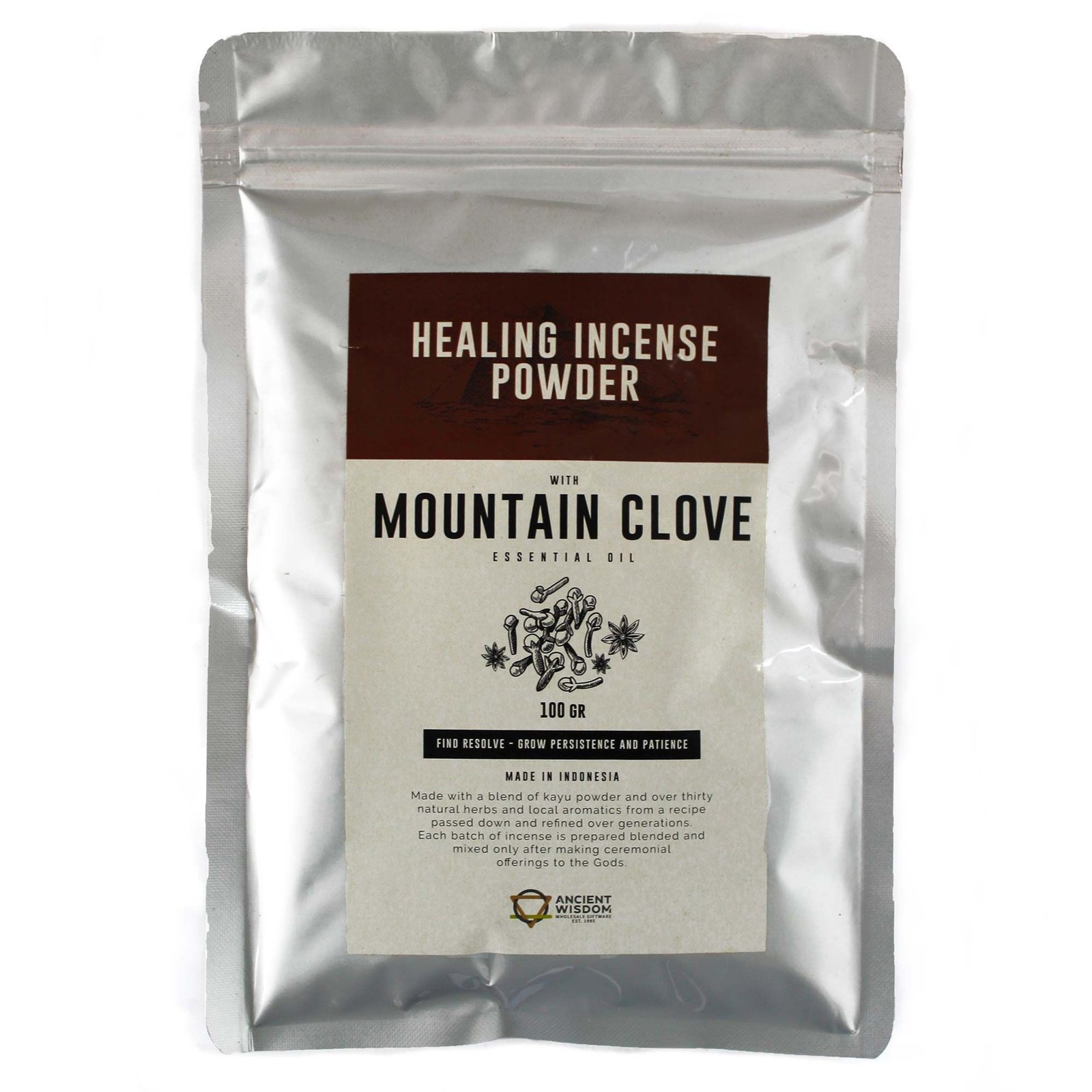 Smilkalų milteliai „Mountain Clove“ – šiltas kalnų gvazdikėlio ritualo kvapas, 100 g