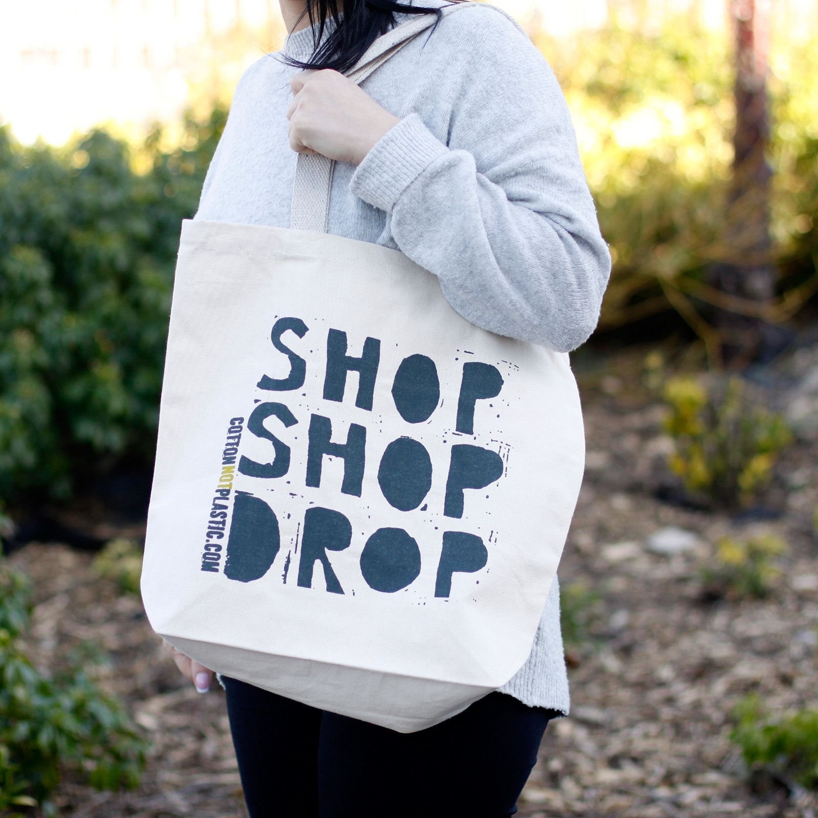 Alternative view of Ekologiškas medvilninis krepšys „Shop Shop Drop“ – stilingas pasirinkimas kasdienai