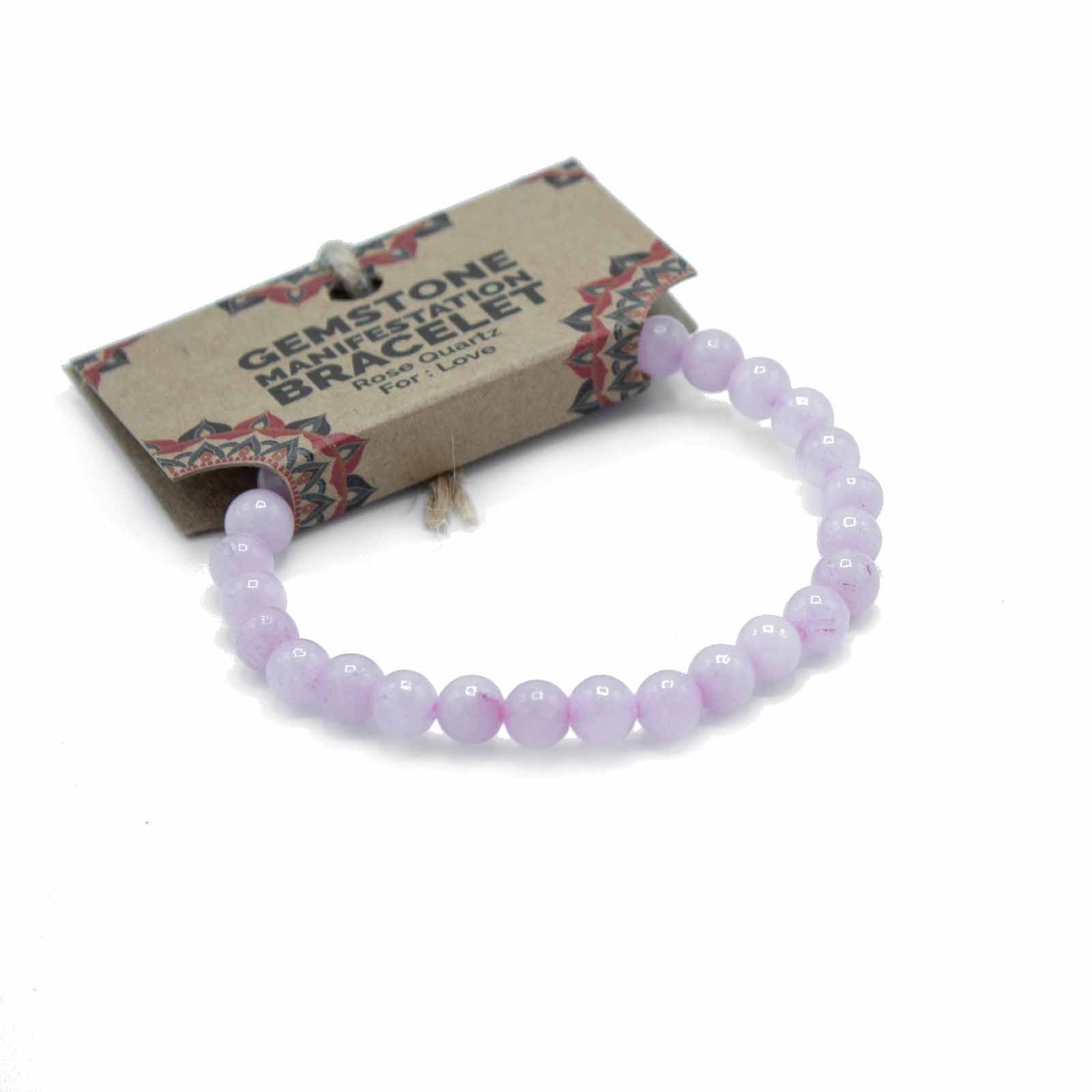 Alternative view of Brangakmenių apyrankė „Rose Quartz“ – meilės manifestacijos švelnumas