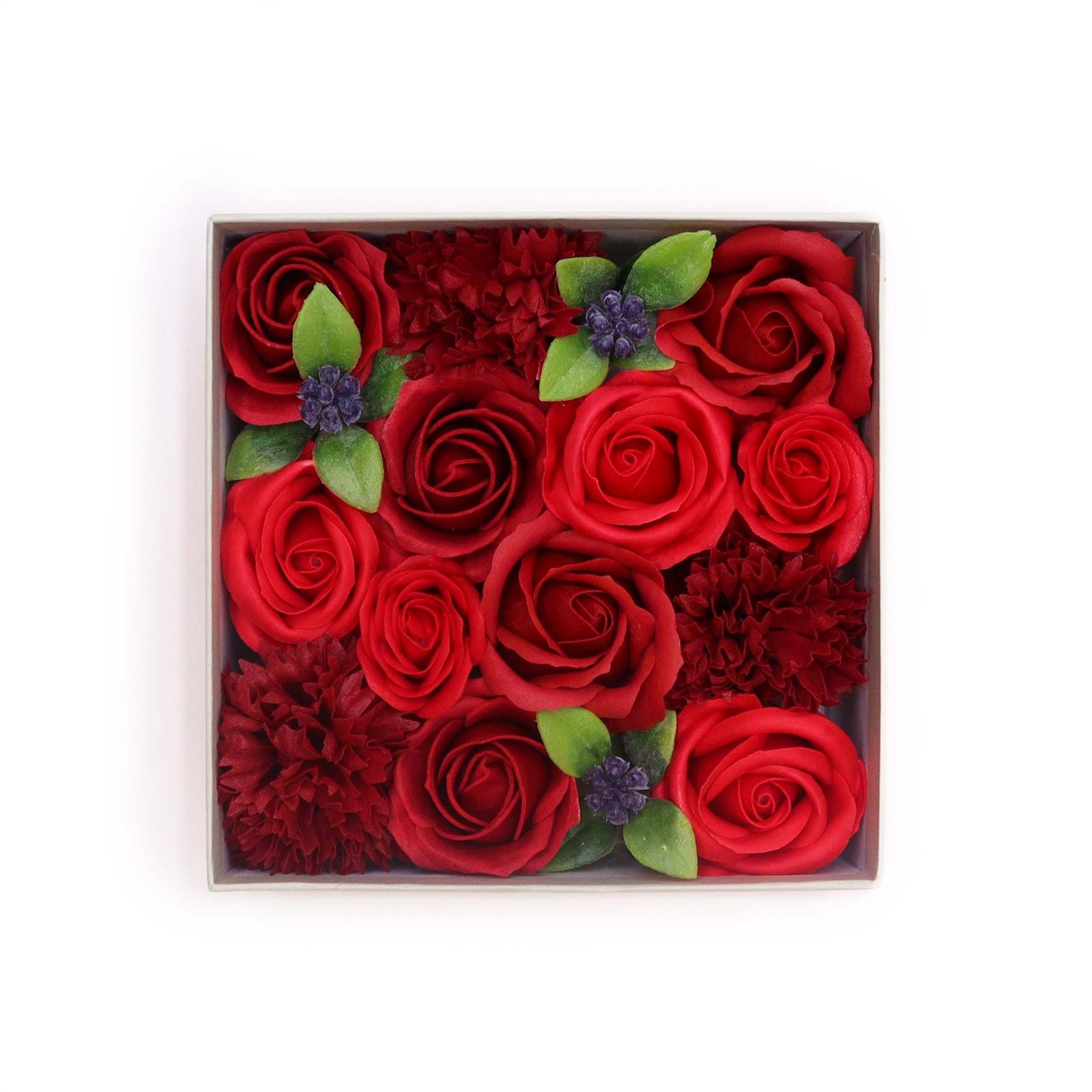 Muilo gėlių dovanų dėžutė „Classic Red Roses“ – raudonų rožių romantikos akimirka