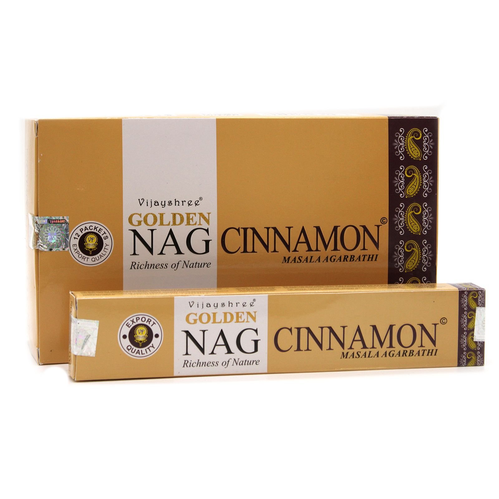 Smilkalų lazdelės „Golden Nag“ – šiltas cinamono aromato ritualas