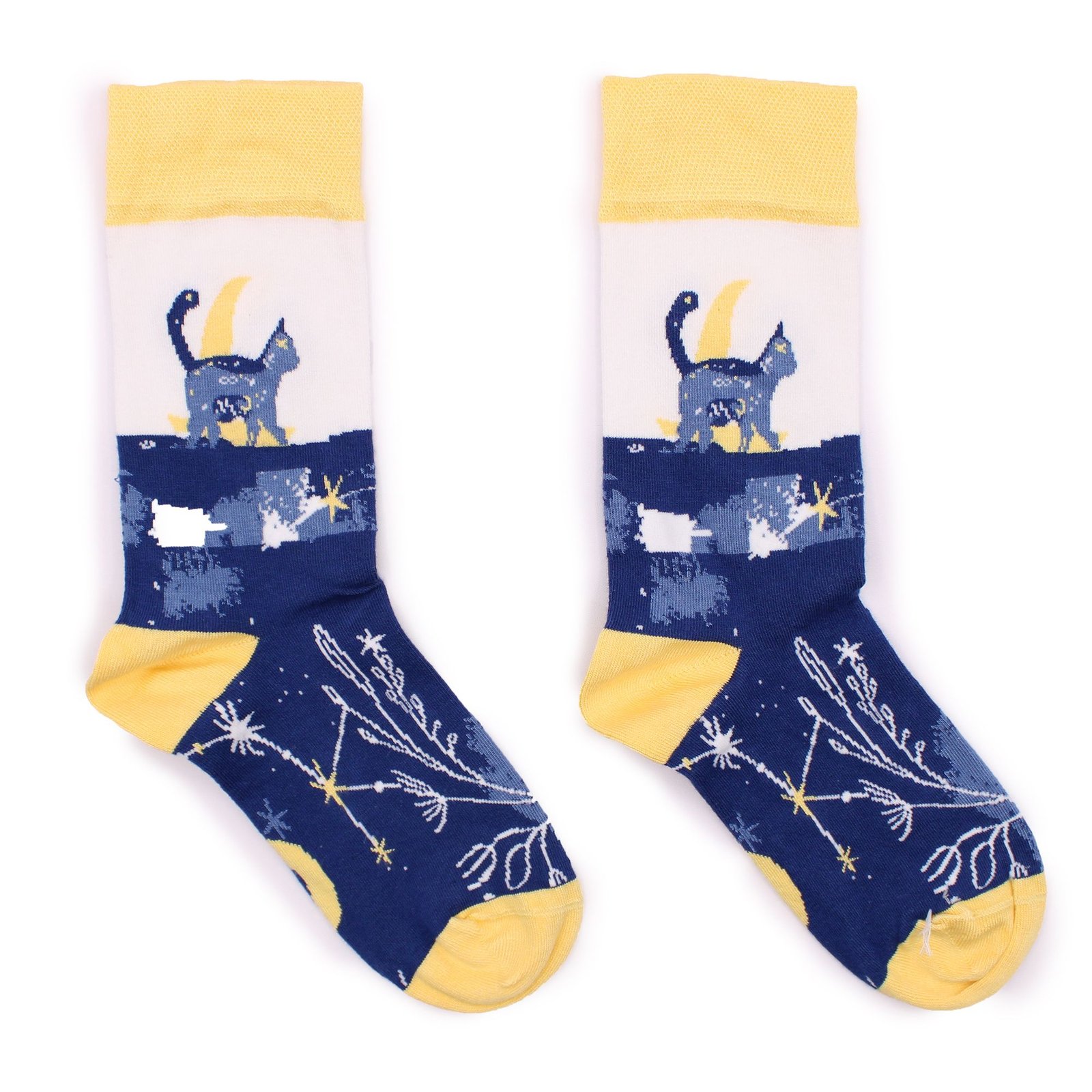 Alternative view of Bambukinės kojinės „Midnight Cat“ (36–40) – nakties elegancijos prisilietimas