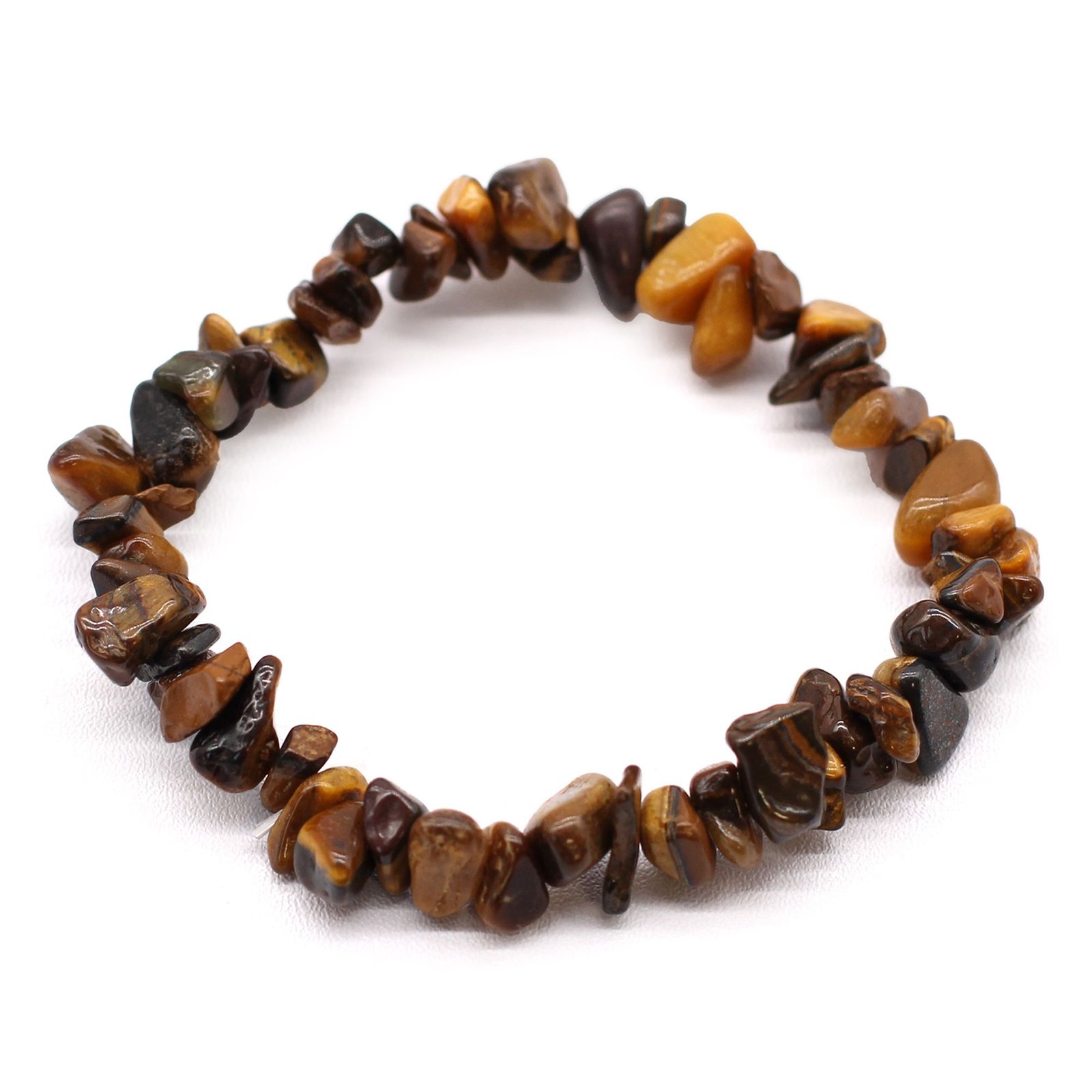 Tiger Eye chipstone apyrankė – žemiškos apsaugos ir šilto spindesio akcentas