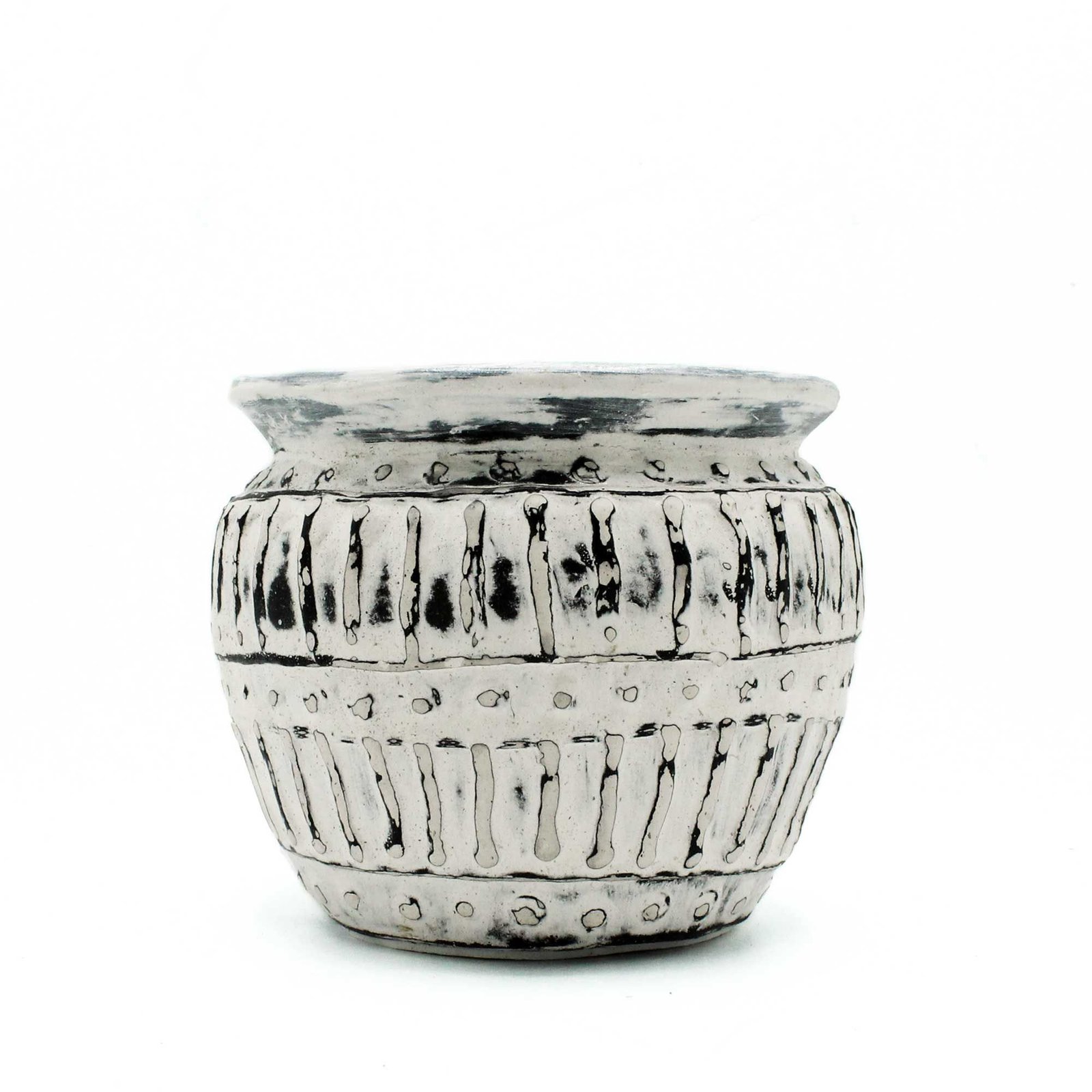 Keraminis gėlių vazonas „Greek Clay“ – kreminės spalvos 12 cm jaukumui namuose