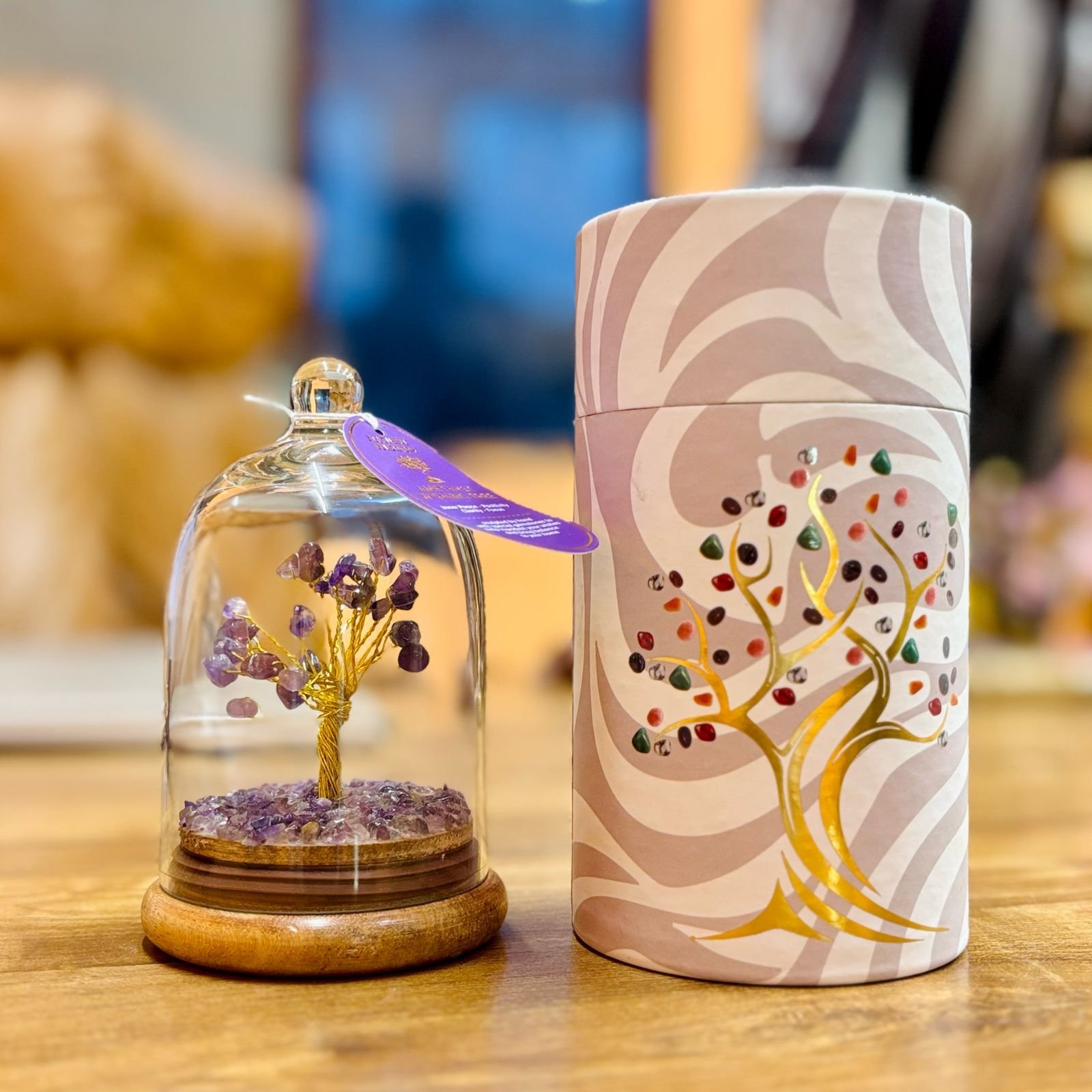 Brangakmenių medelių sodas „Amethyst“ – 30 akmenėlių kupolas jaukiam ritualui