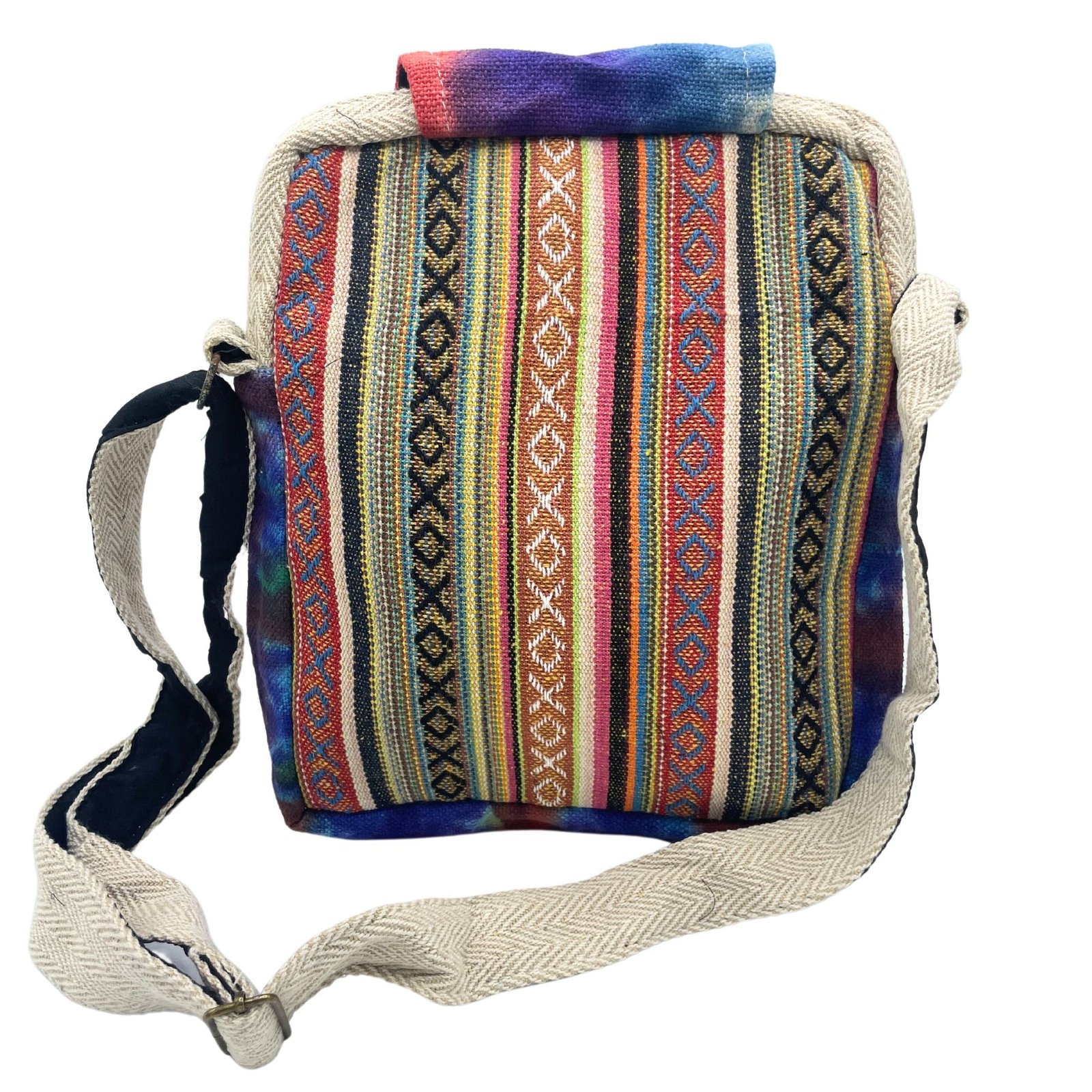 Alternative view of Kanapių ir medvilnės krepšys „Tiedye Hemp Messegner Bag 2 Zip & Flop“ – kasdienės kelionės talismanas