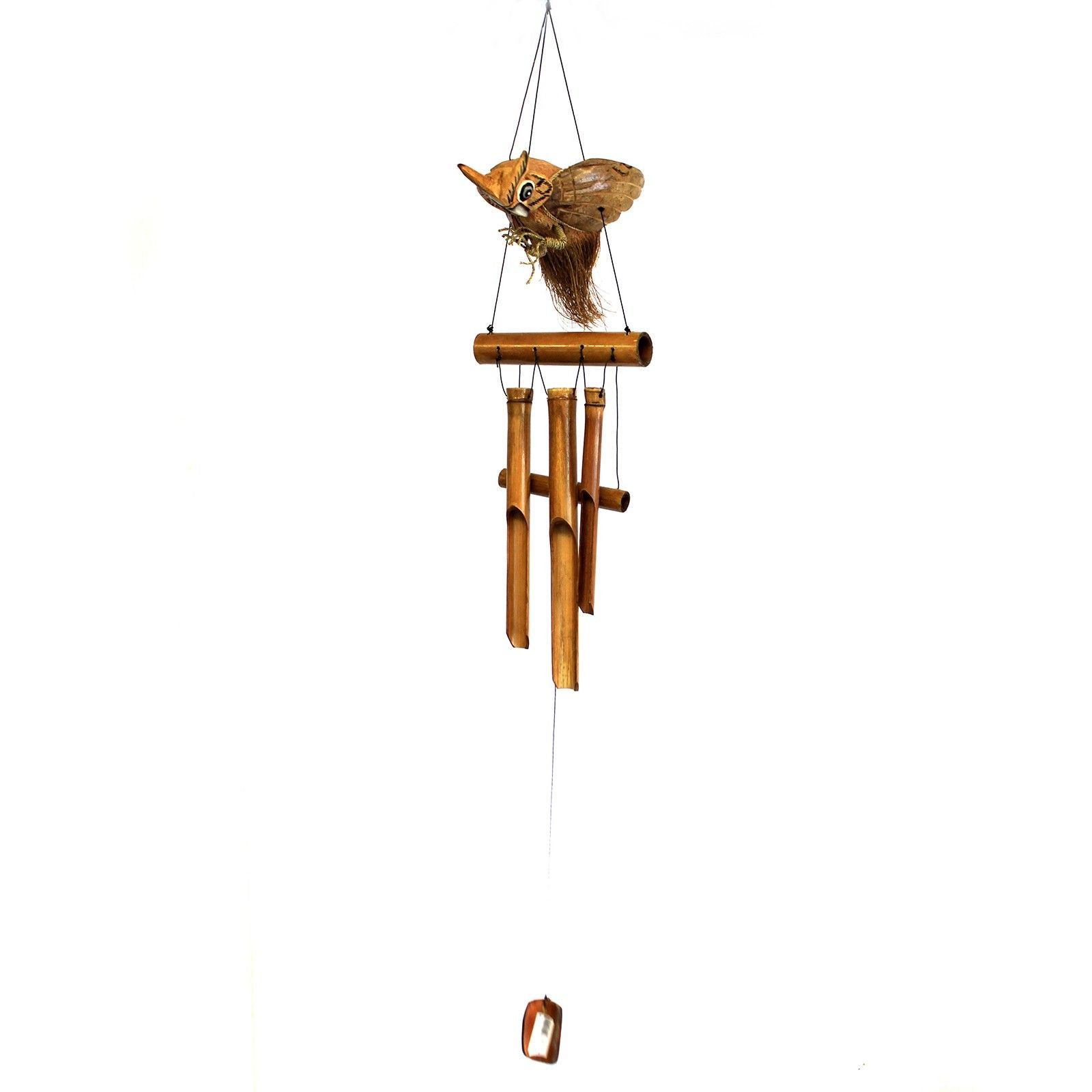 Alternative view of Vėjo varpelis „Coconut Owl“ – kokosų ir bambuko sodo paslaptis