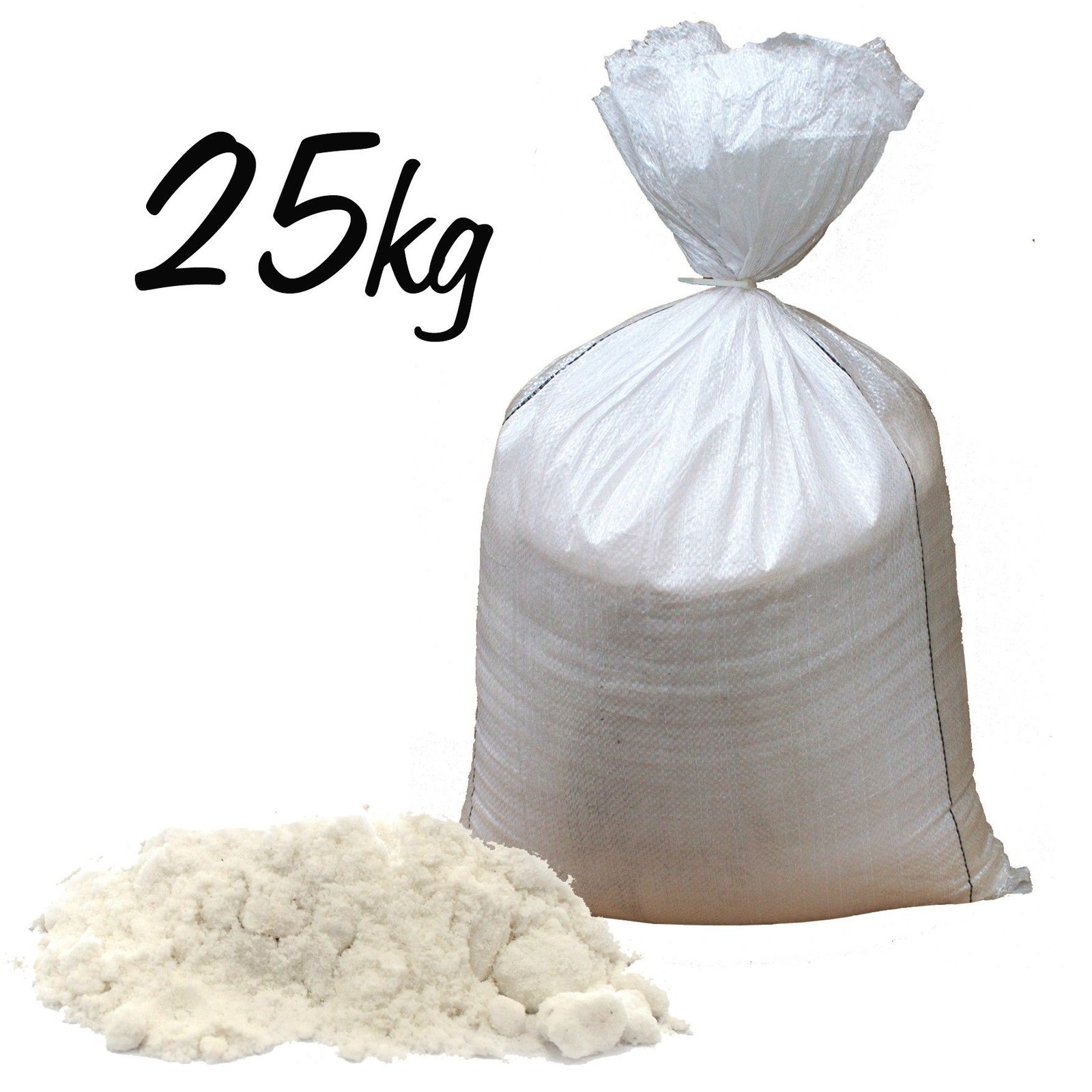 Himalajų vonios druska „White Himalayan“ – smulkios grūdelio ramybės maišas 25 kg