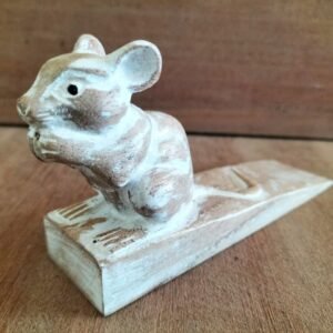 Alternative view of Rankomis drožtas durų stabdis „Dormouse“ – jempines medžio jaukumo akcentas
