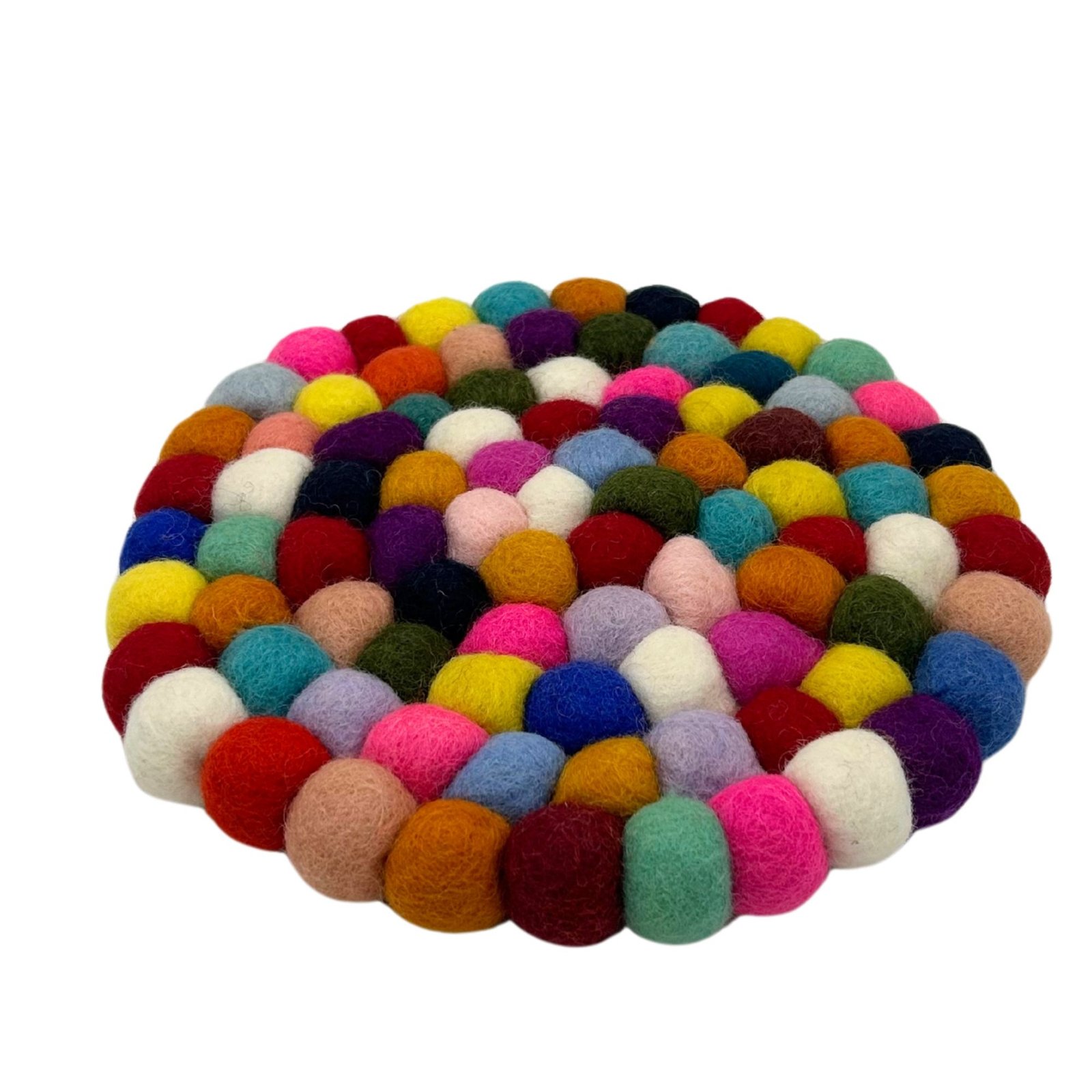 Alternative view of Veltinis apvalus stalo padėkliukas „Multi Colour“ – 20 cm jaukiai namų ceremonijai