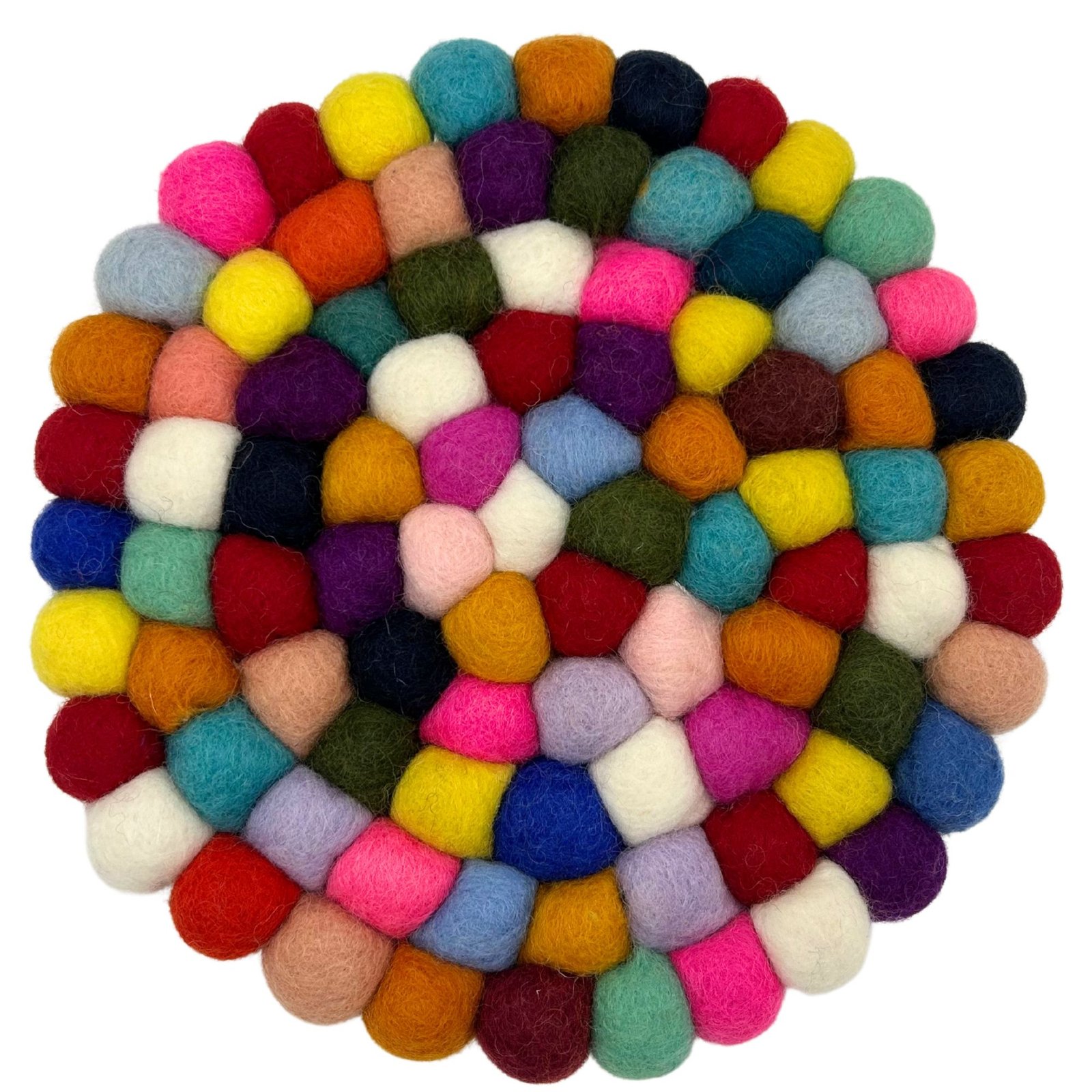 Veltinis apvalus stalo padėkliukas „Multi Colour“ – 20 cm jaukiai namų ceremonijai