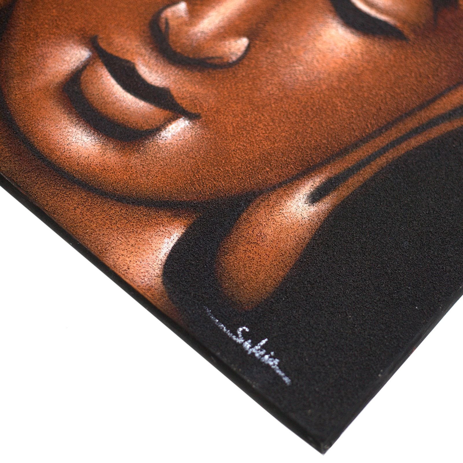 Alternative view of Budos paveikslas „Copper Sand Finish“ – šiltos ramybės akcentas namų sienai