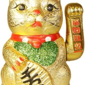Laimę nešanti mojavimo katė „Classic Money Cat“ – porceliano talismanas namų jaukumui