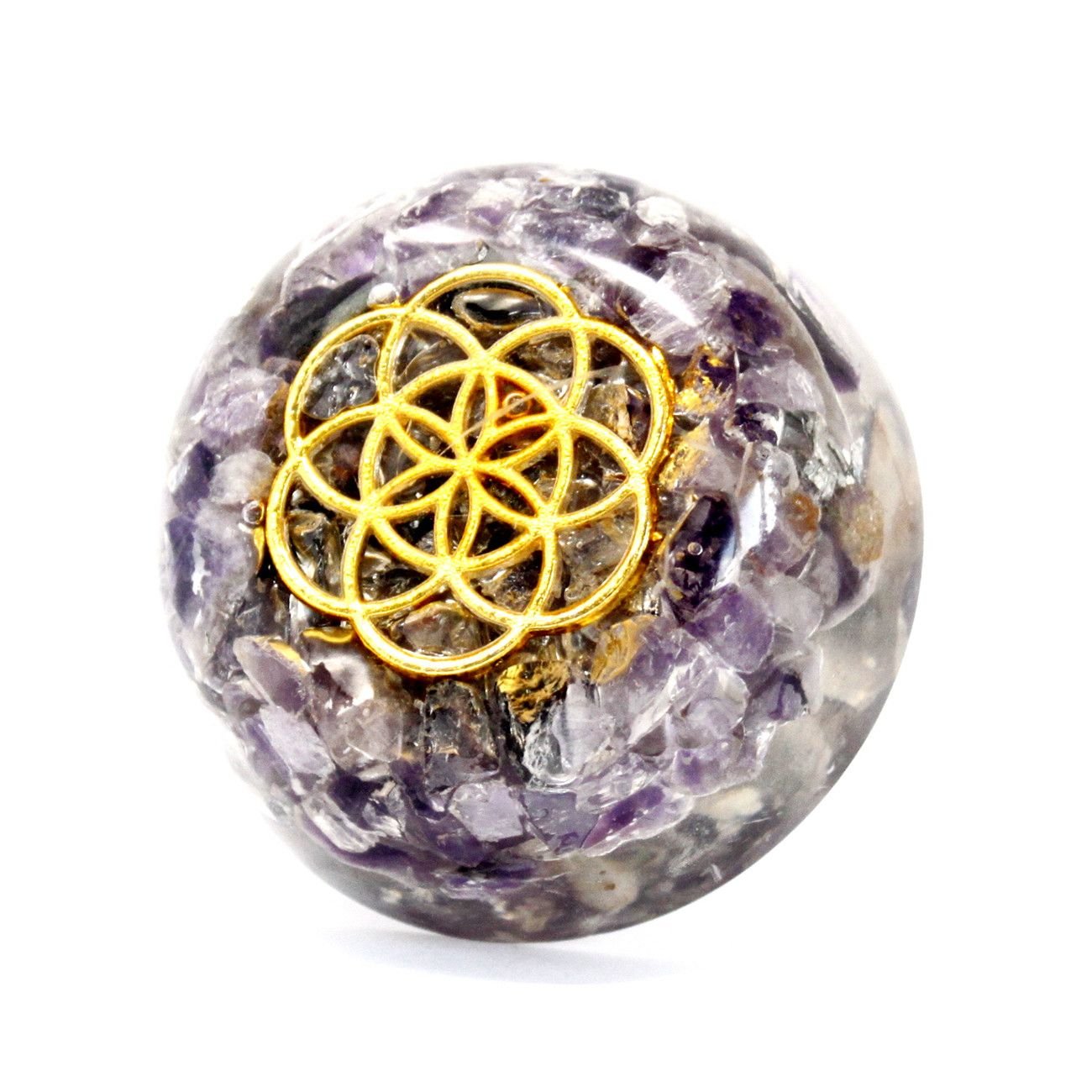 Orgonito stalo galios rinkinys „Amethyst Dome“ – ametisto ramybės kupolas