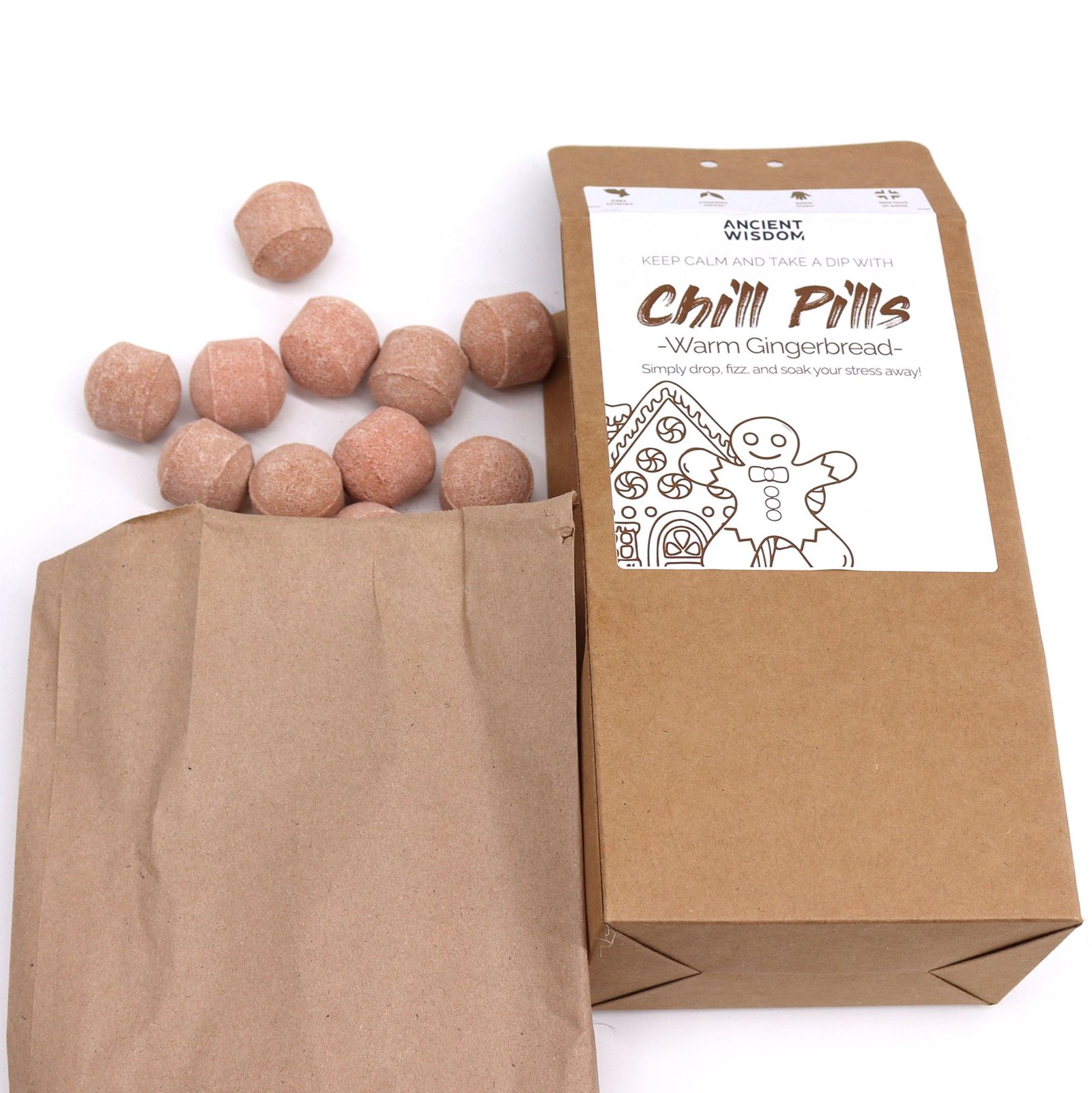 Alternative view of Vonios bombų dovanų rinkinys „Warm Gingerbread“ – šilto imbierinio sausainio jaukumo ritualas, 350 g