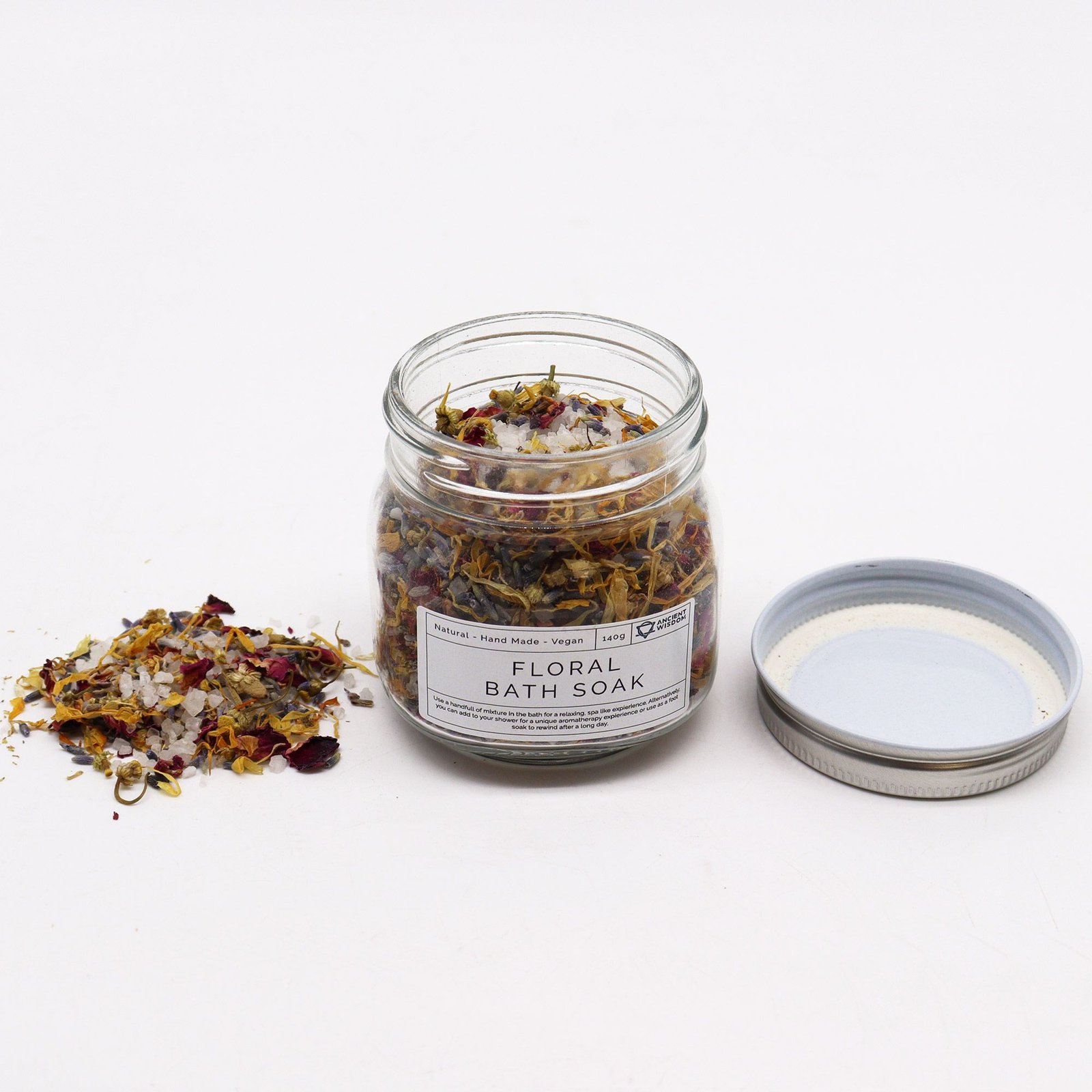 Gėlių vonios mirkalas ir veido garų mišinys „Floral Bath Soak“ – natūrali ramybės ceremonija - Image 3