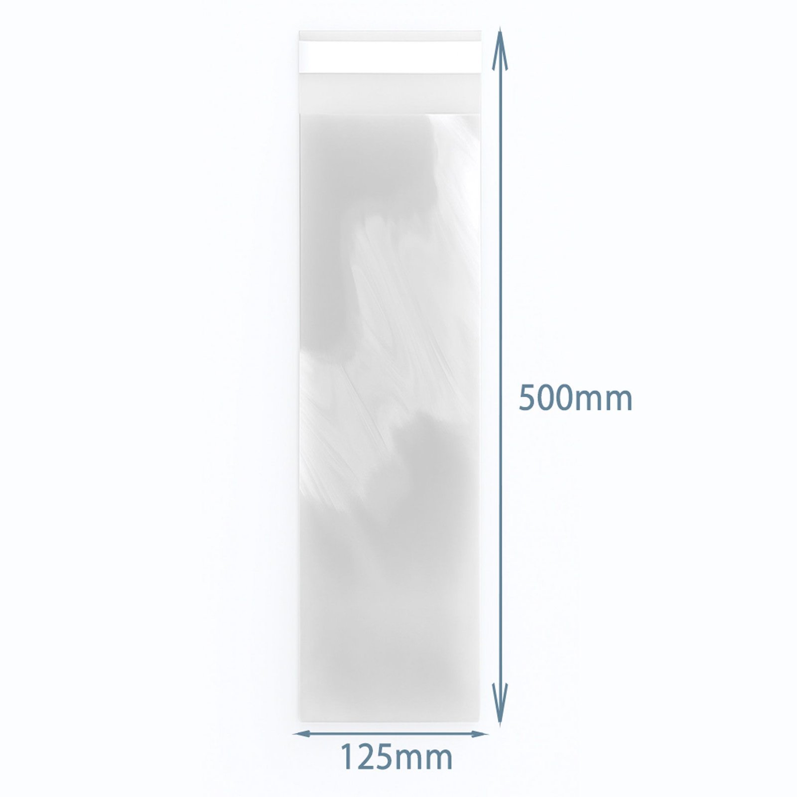 Polipropileno maišeliai „Reaseal“ 125 × 500 mm – skaidrus pakavimo ritualas, 500 vnt.