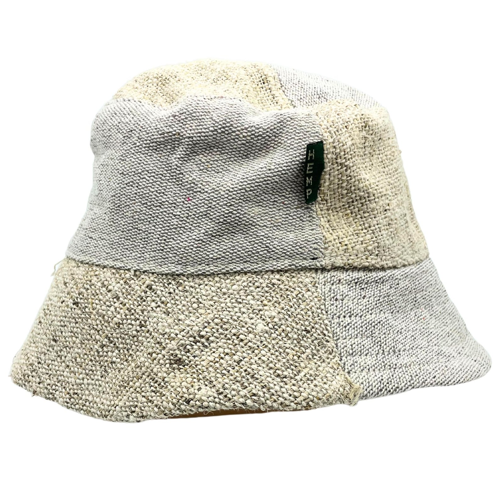 Boho festivalio kepurė „Patched Hemp & Cotton“ – natūralus kanapių ir medvilnės prisilietimas