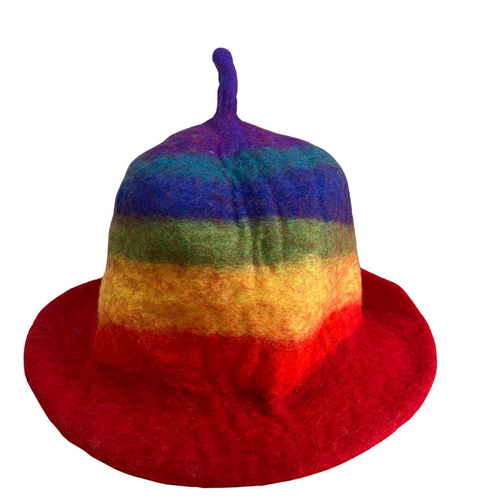 Alternative view of Veltos pirties kepurė „Rainbow“ – vilnos jaukumas jūsų šilumos ritualui