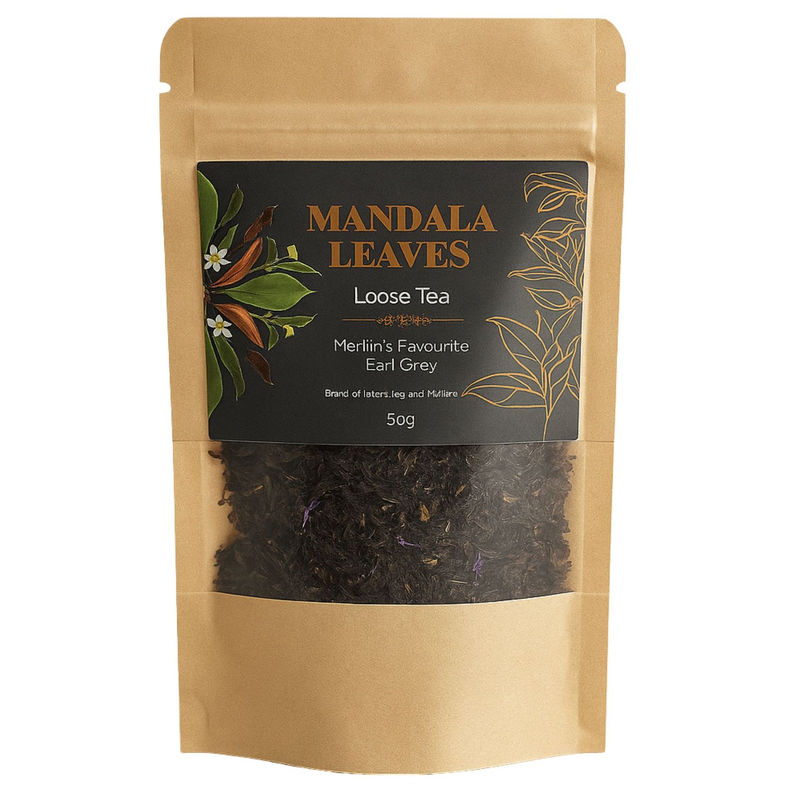 Juodoji arbata „Merlin's Favorite Earl Grey“ – paslaptingas 50 g arbatos mišinys