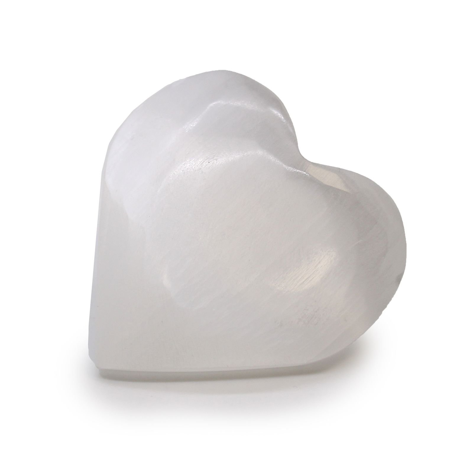 Selenito širdelė „Heart“ – 7–8 cm šviesos ir ramybės akcentas