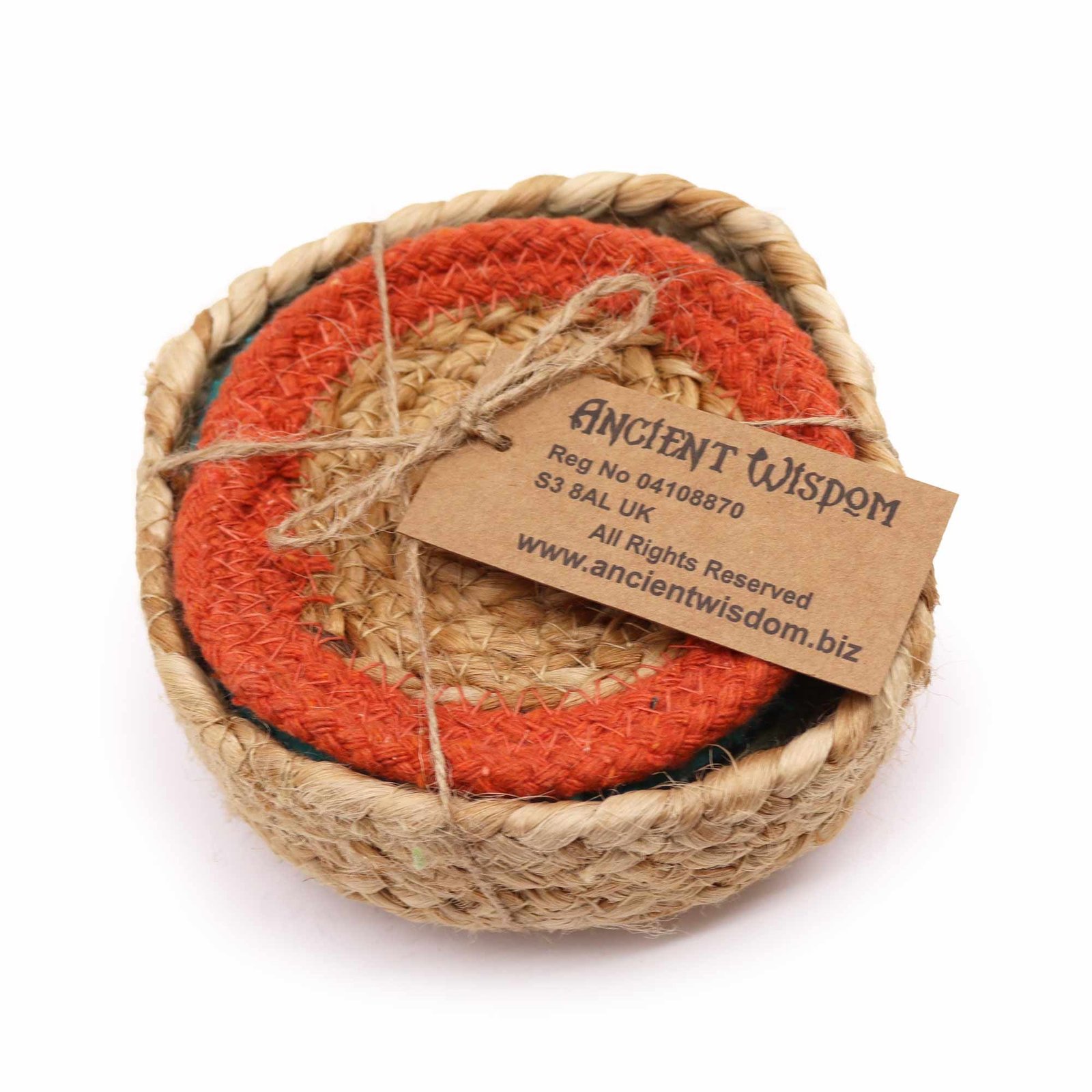 Natūralūs stalo padėkliukai „Jute & Cotton“ – 10 cm jaukumo rinkinys, 6 vnt.