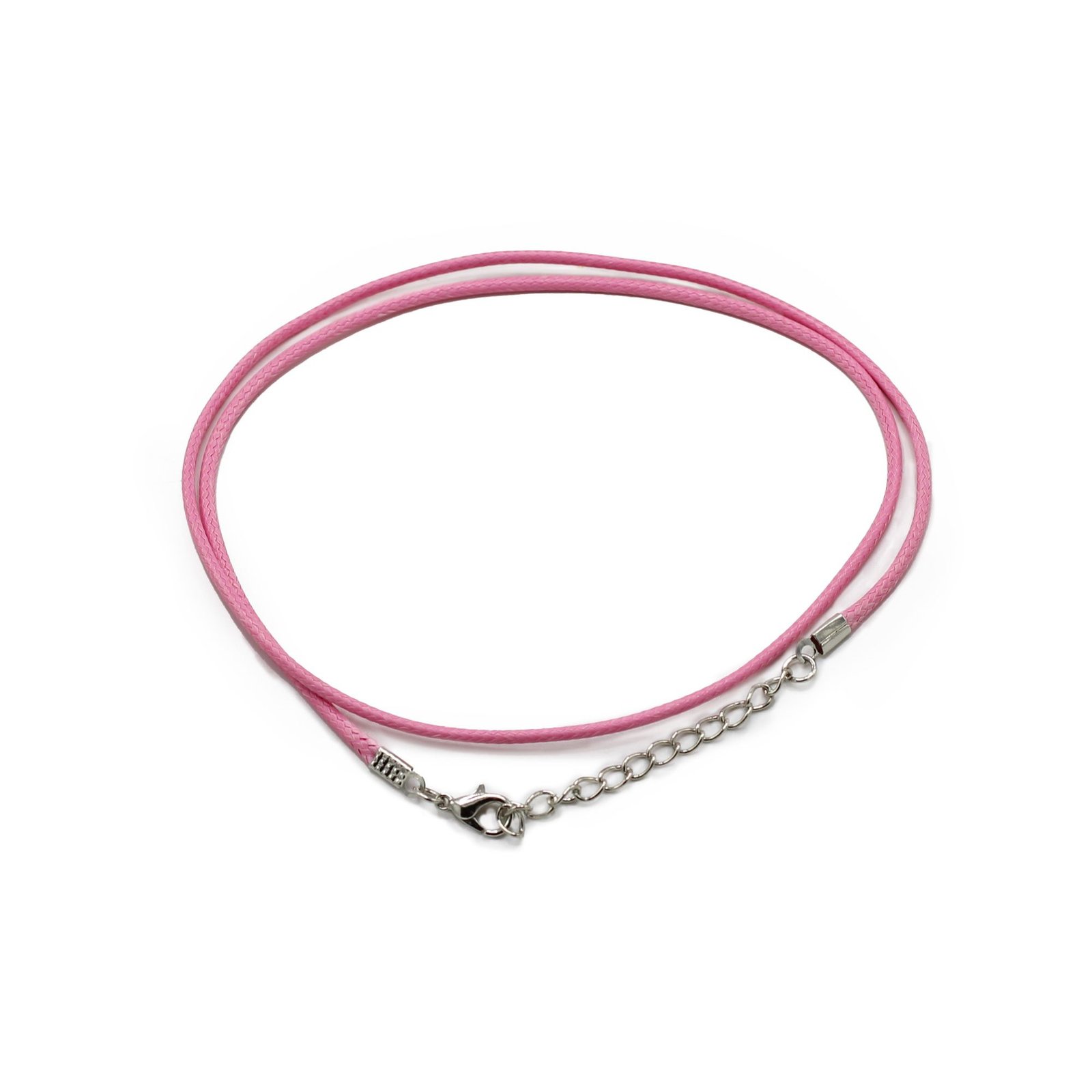 Vaškuotos pakabukų virvelės „Pink 102“ – 2 mm x 55 cm švelniam papuošalų prisilietimui