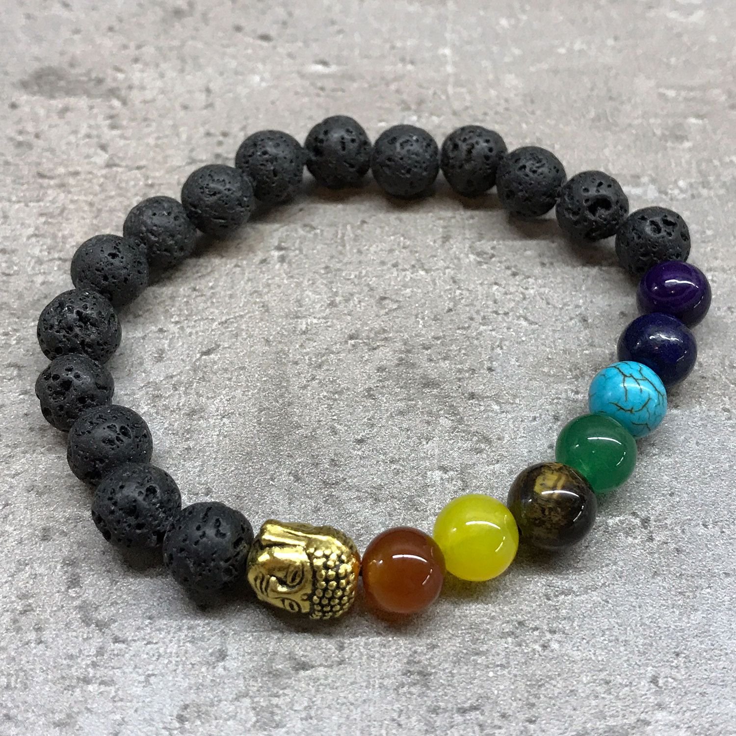 Alternative view of Lavos akmenų apyrankė „Buddha Chakra“ – tylus akmenų ritualas kasdienai