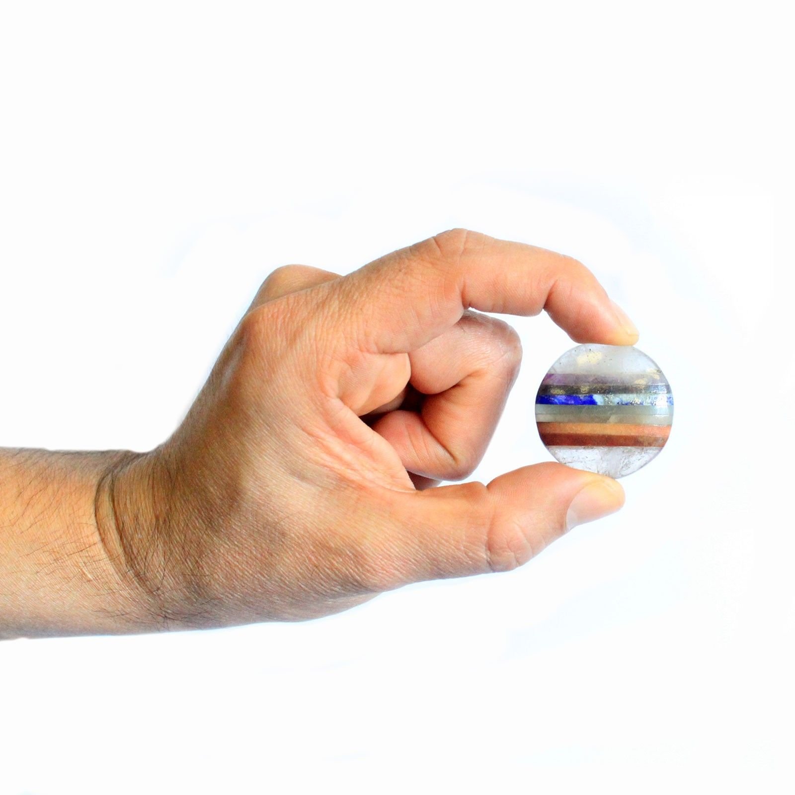 Alternative view of Chakra kristalinis delno akmuo „Chakra In Crystal“ – 45 mm ramybės ritualui