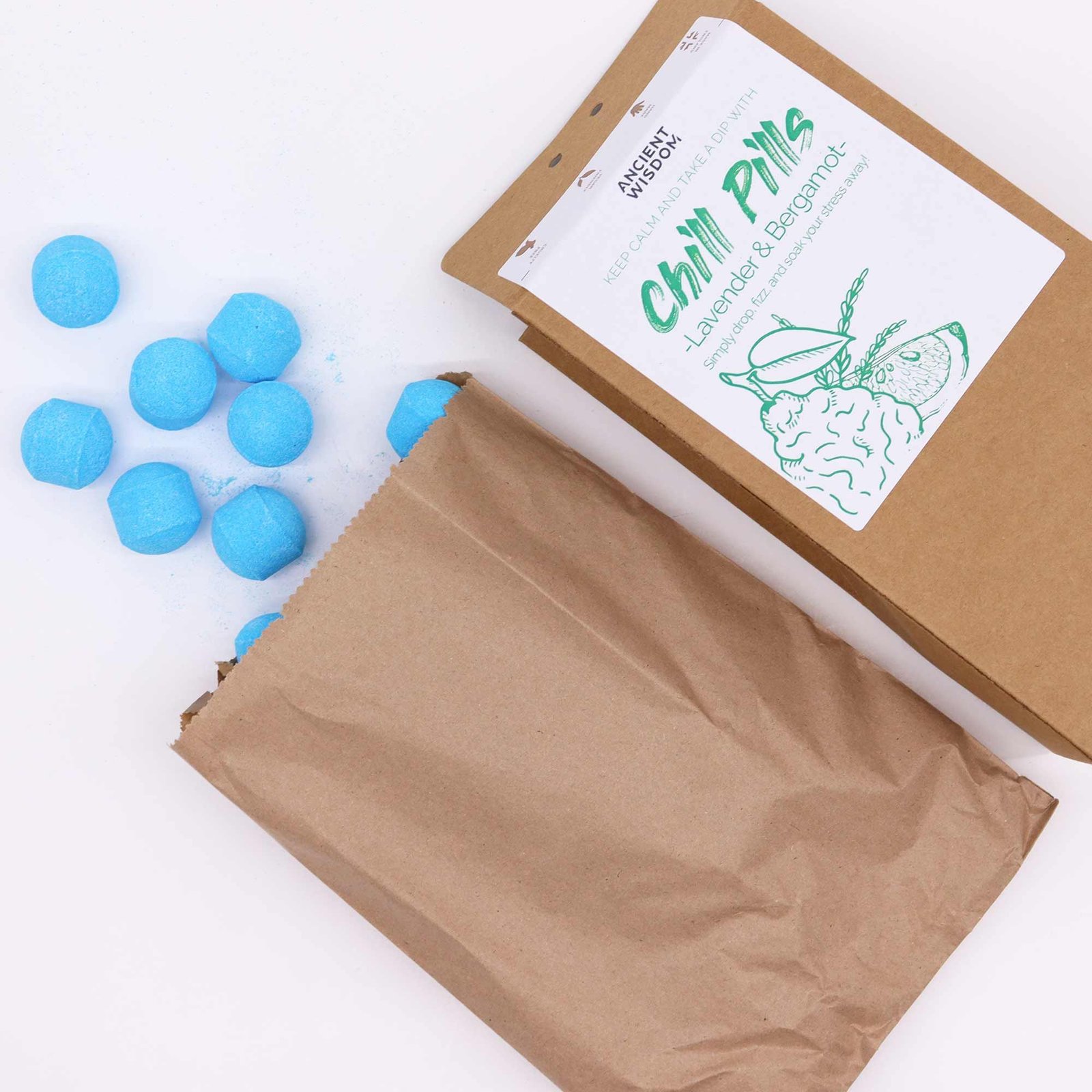 Alternative view of Vonios bombų dovanų rinkinys „Chill Pills“ 350 g – levandų ir bergamočių ramybės ritualas