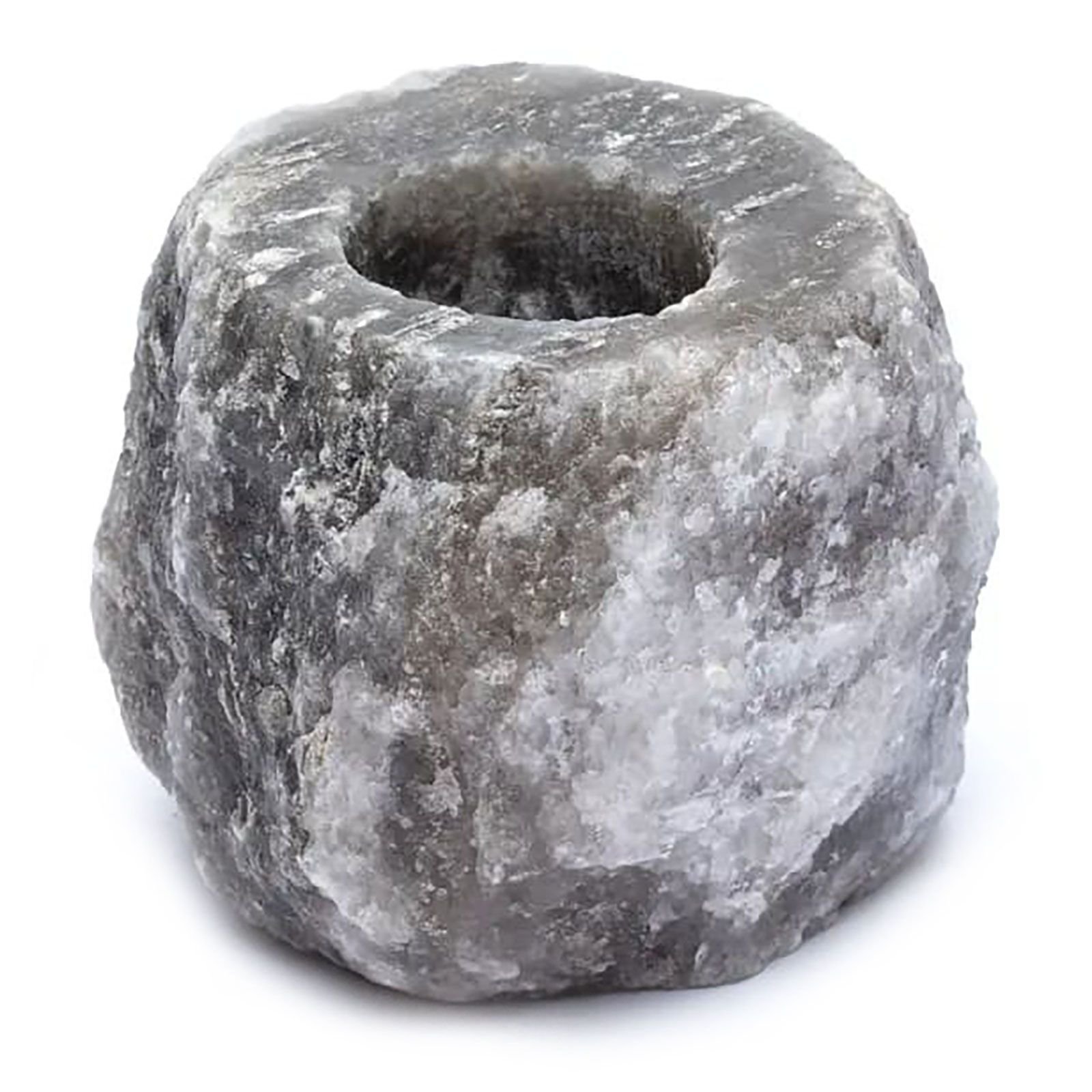 Himalajų druskos žvakidė „Grey Salt“ – jaukus šviesos ir ramybės akcentas