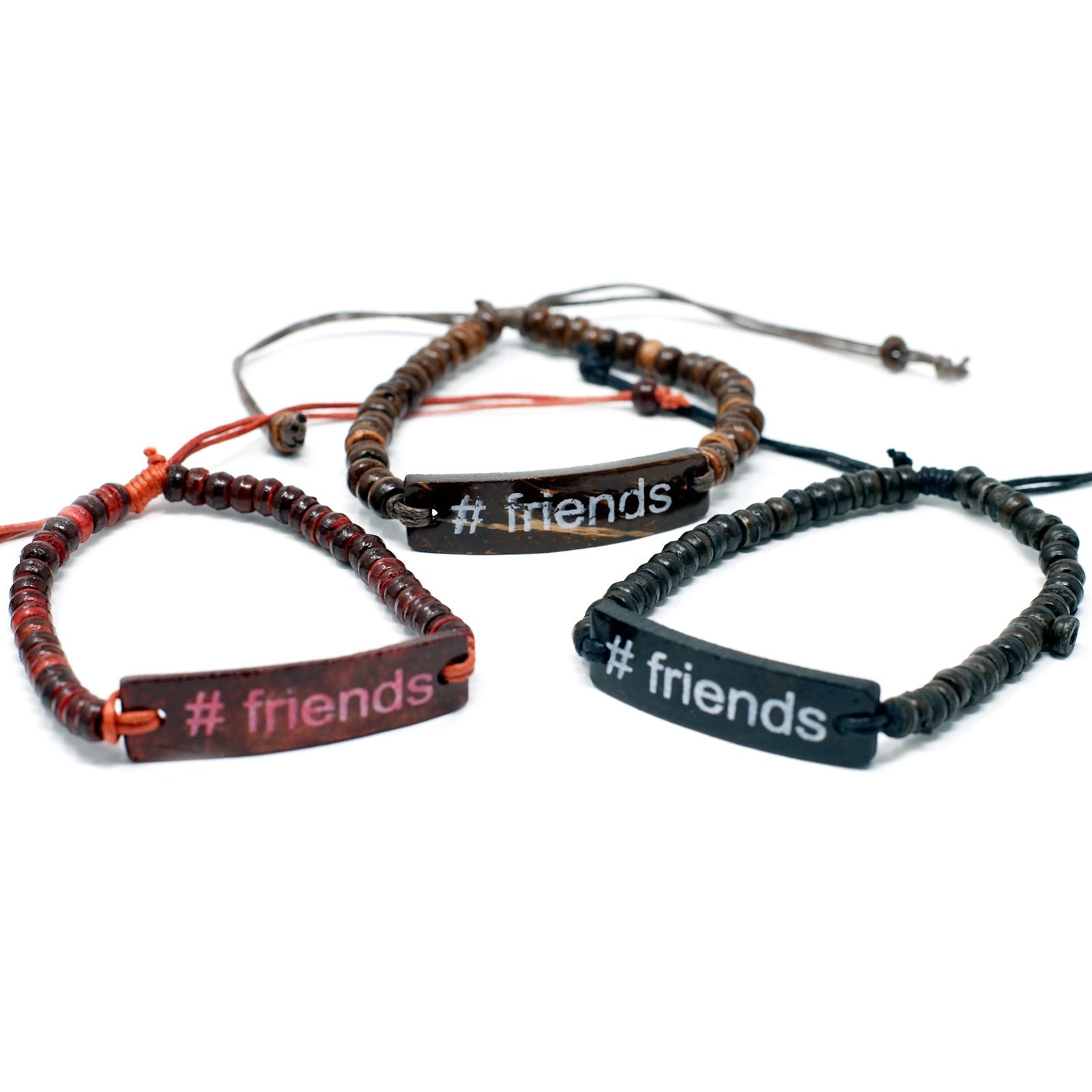 Apyrankė „#Friends“ iš kokosmedžio – šiltas draugystės akcentas kasdienai