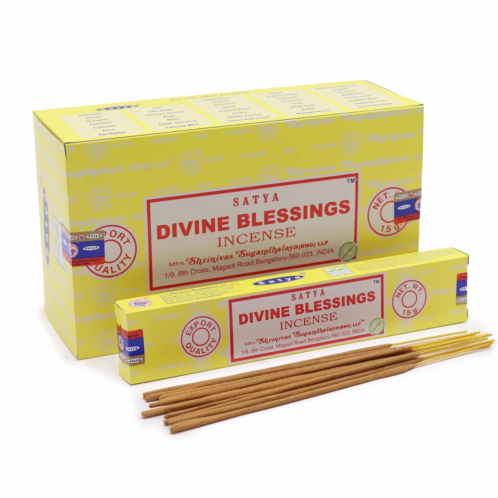Satya smilkalų lazdelės „Divine Blessing“ – švelnios palaimos aromato ritualas