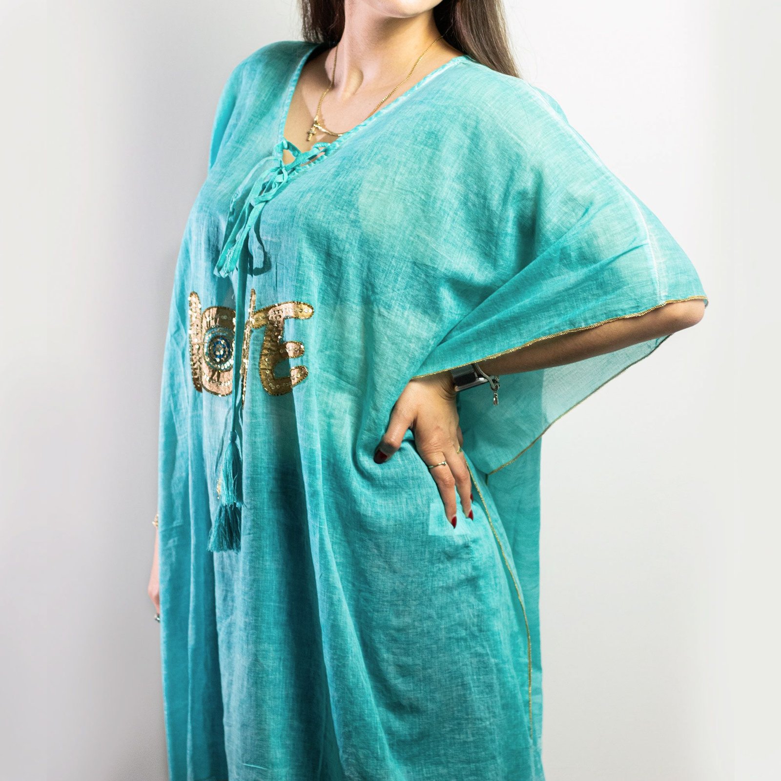 Alternative view of Kaftanas „Nomad Sari On the Med“ – turkio ir aukso „Love“ vasaros lengvumas