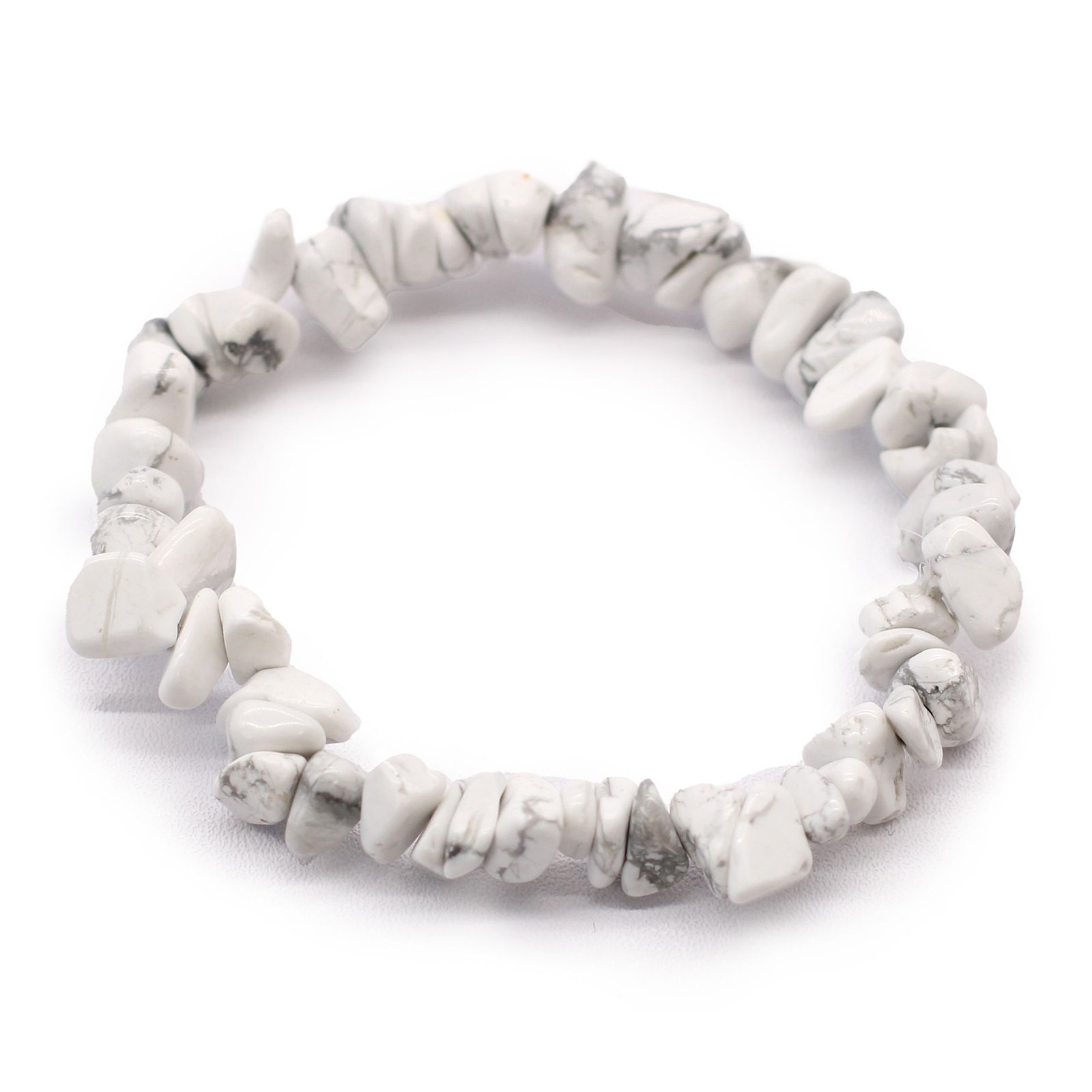 Apyrankė iš akmenėlių „White Jasper“ – šviesios ramybės papuošalas