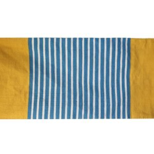 Indiškas medvilninis kilimėlis „Yellow/ Blue“ – saulėto ir mėlyno jaukumo takas
