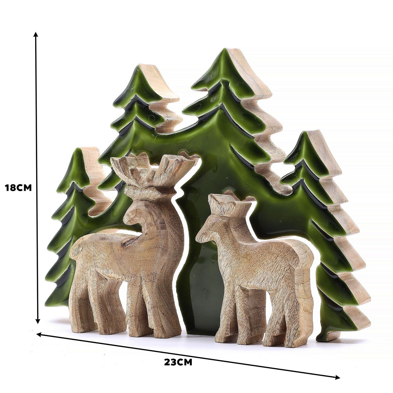 Medinė 3D dekoracija „Du elniai miške“ – paslaptingas „Lost in the Forrest“ akcentas - Image 8