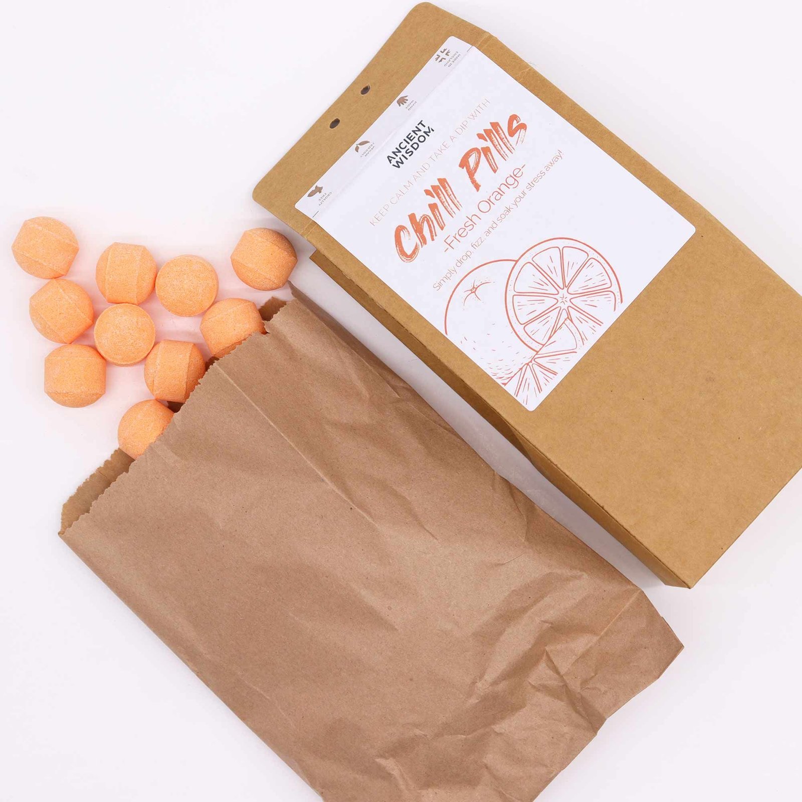 Alternative view of Vonios bombų dovanų rinkinys „Chill Pills“ – gaivaus apelsino 350 g kasdienės ramybės ritualas