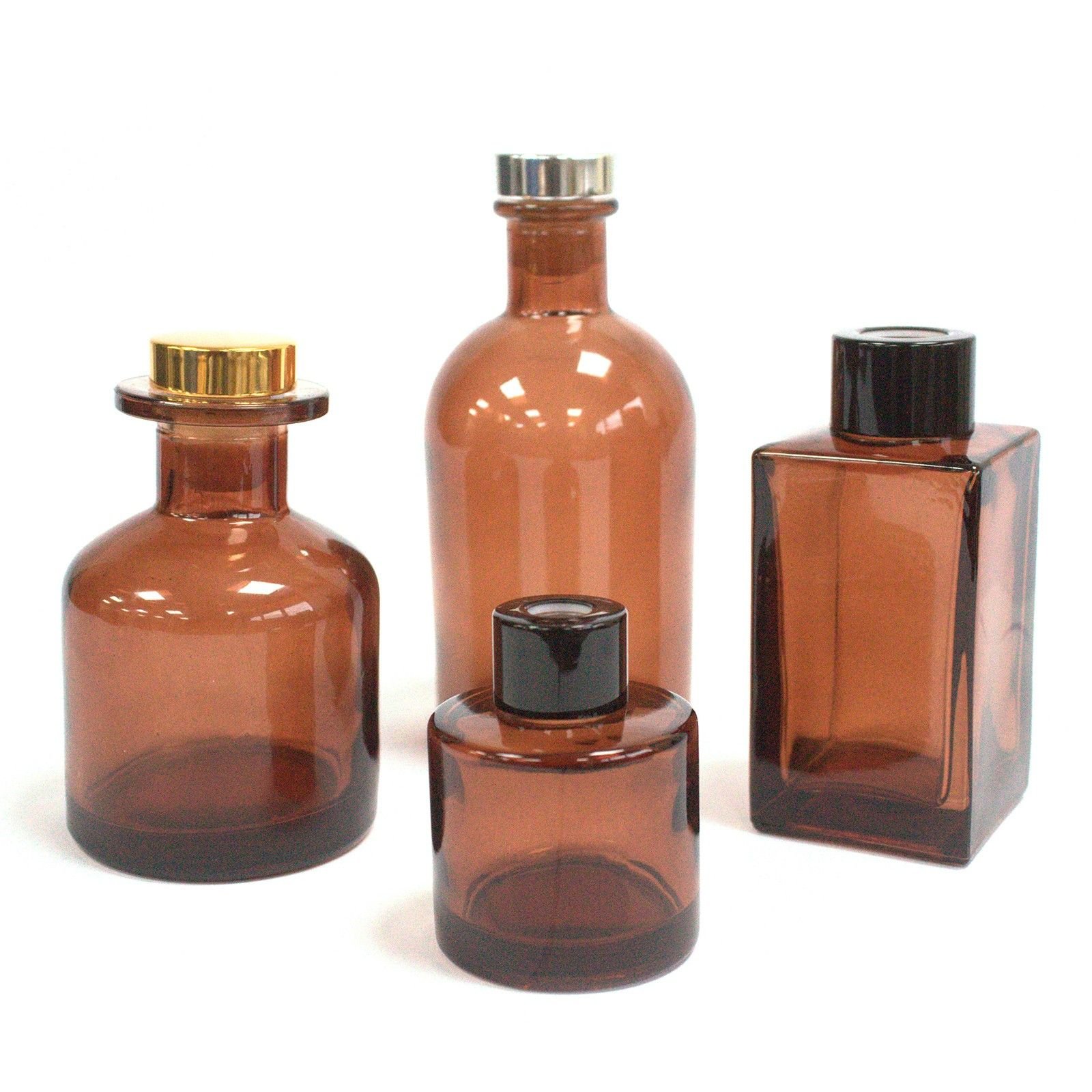 Alternative view of Difuzoriaus buteliukas „Amber“ – 200 ml gintaro atspalvio stiklo indas namų aromatui