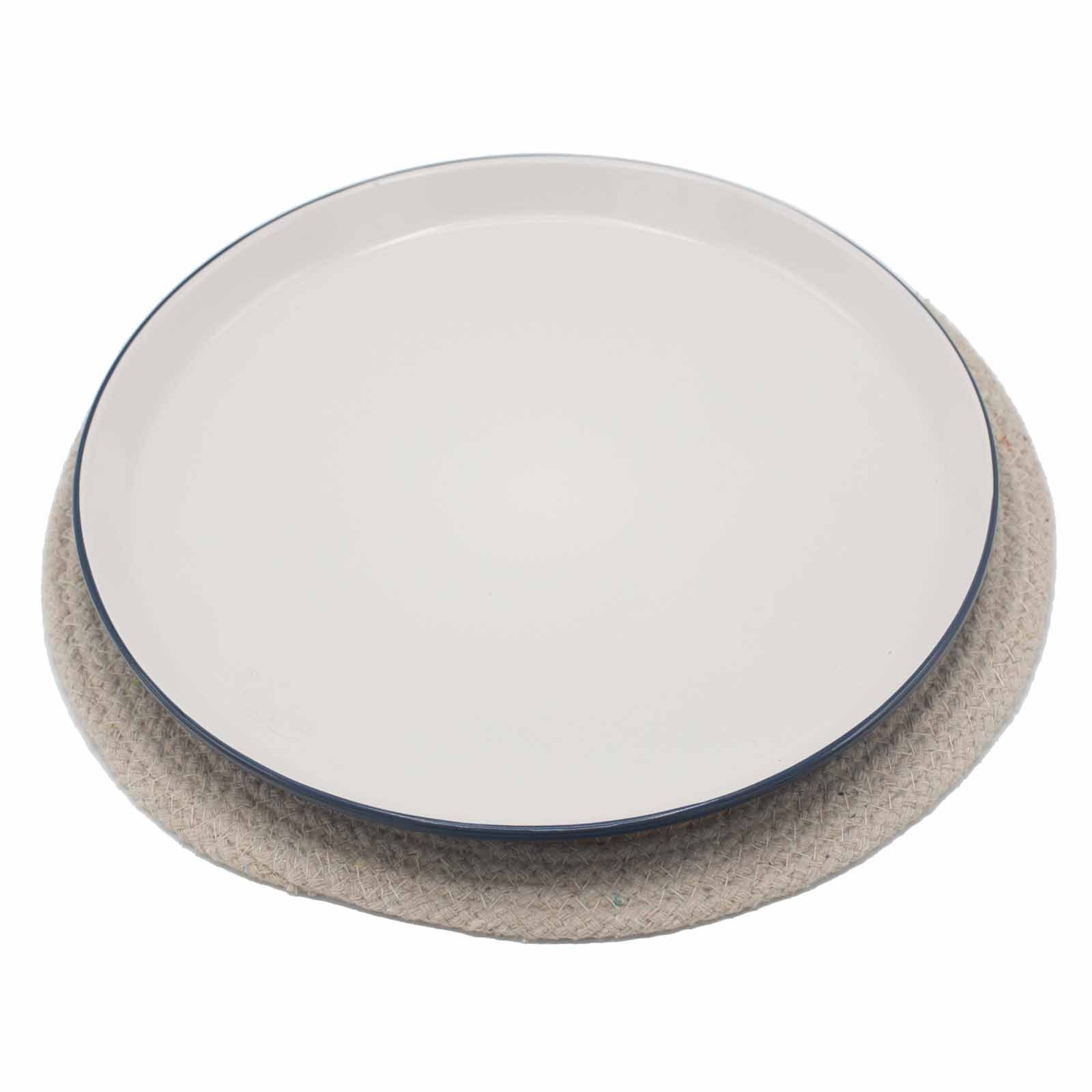 Alternative view of Natūralus stalo padėkliukas iš džiuto ir medvilnės, 30 cm – šviesus jaukumo akcentas
