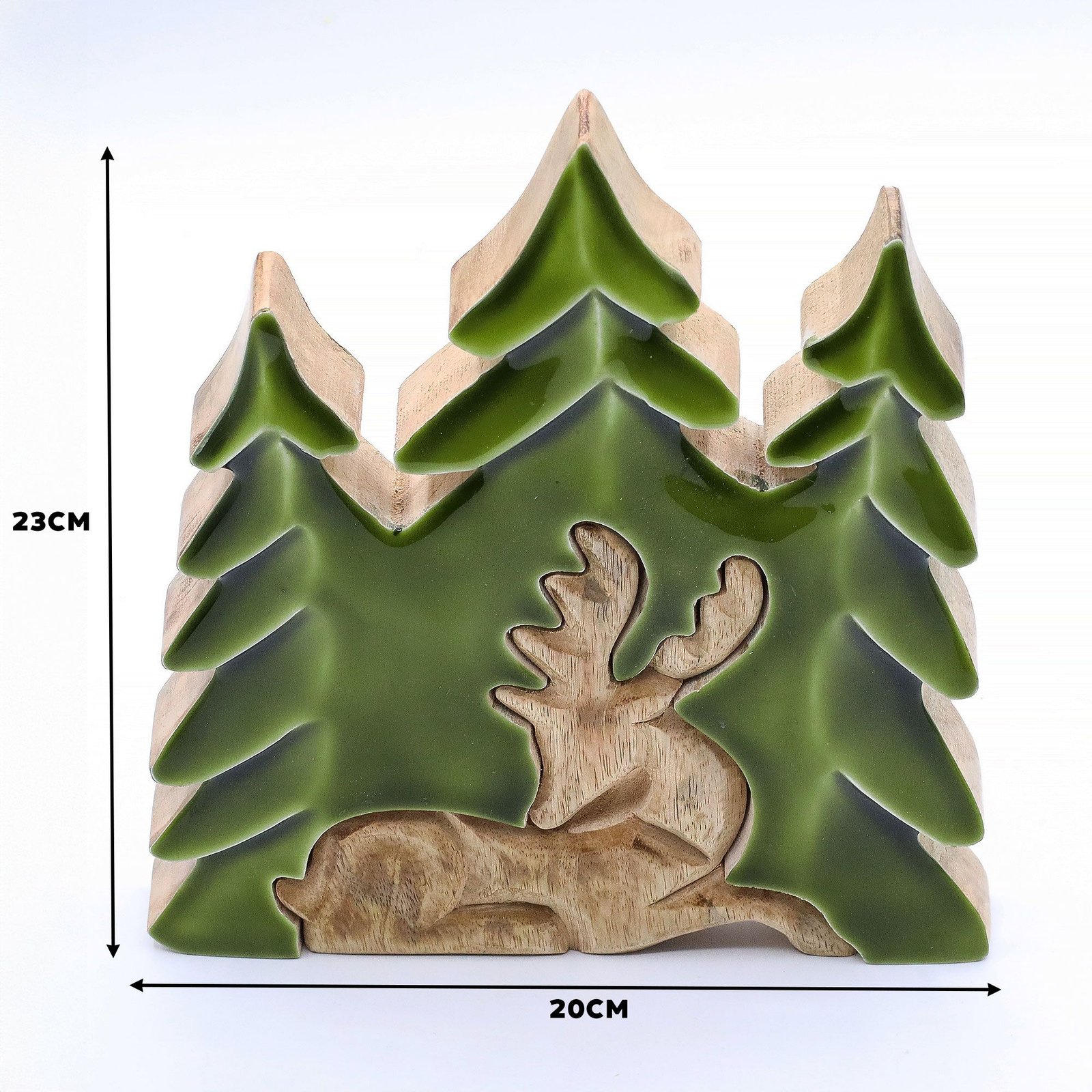 Medinė 3D dekoracija „Elnias miške“ – paslaptingas „Lost in the Forrest“ akcentas - Image 7