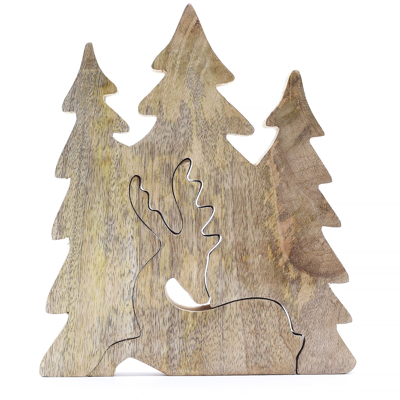Alternative view of Medinė 3D dekoracija „Elnias miške“ – paslaptingas „Lost in the Forrest“ akcentas